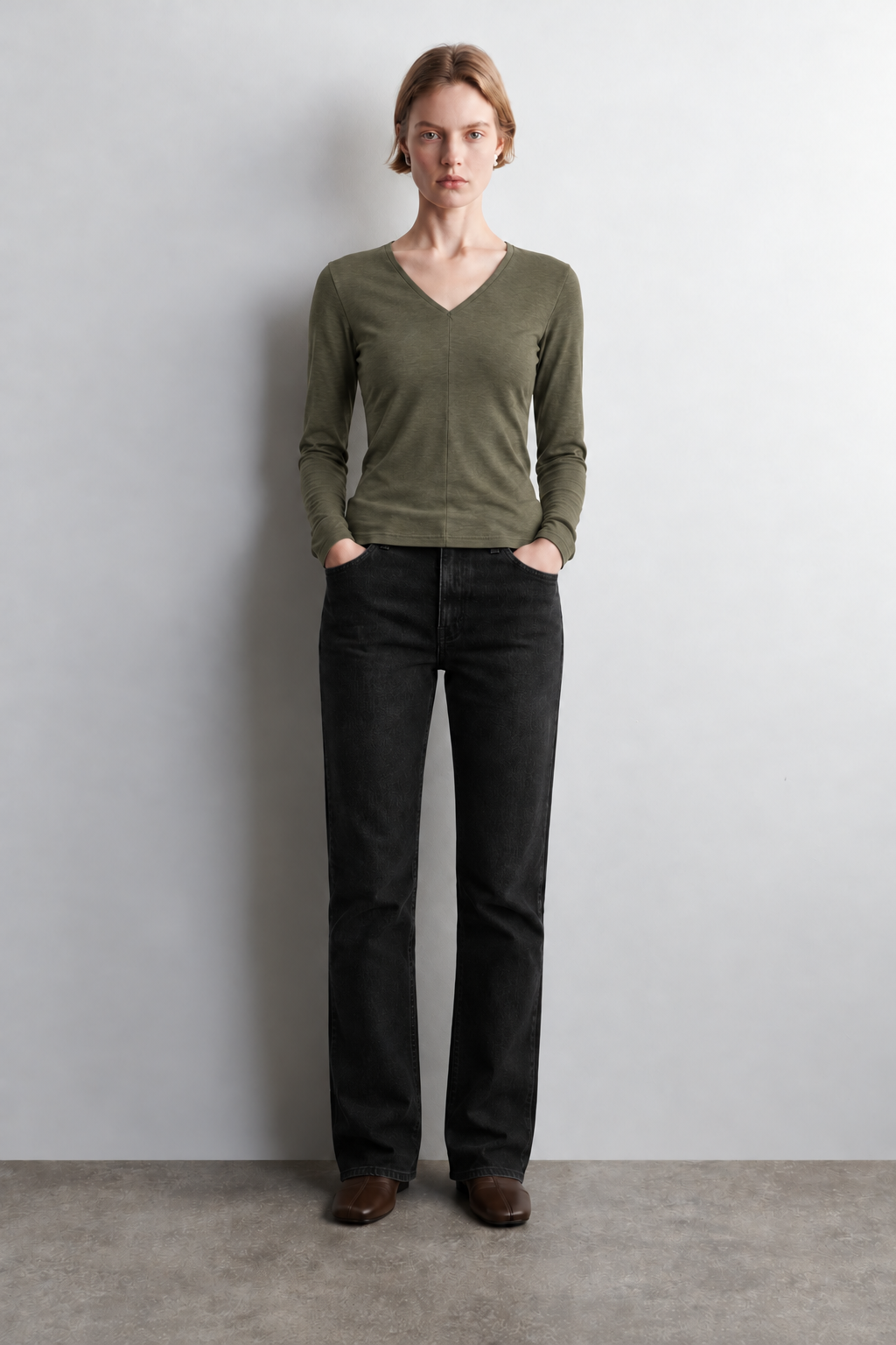 100% Organic Cotton Black Women's Long Sleeve T-Shirt