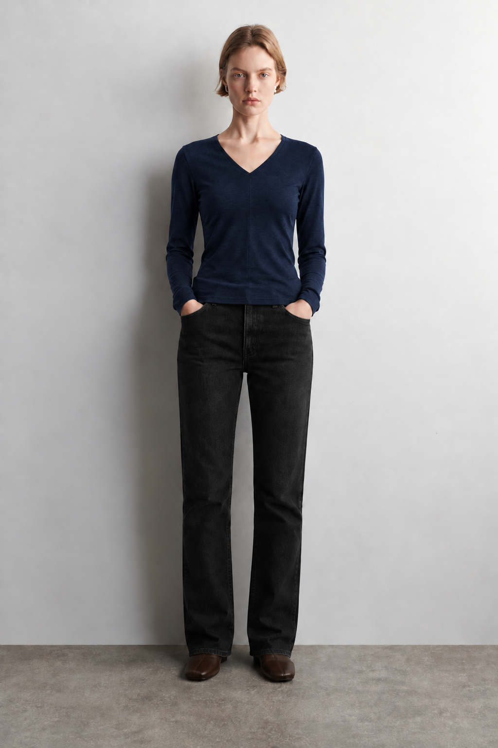100% Organic Cotton Black Women's Long Sleeve T-Shirt