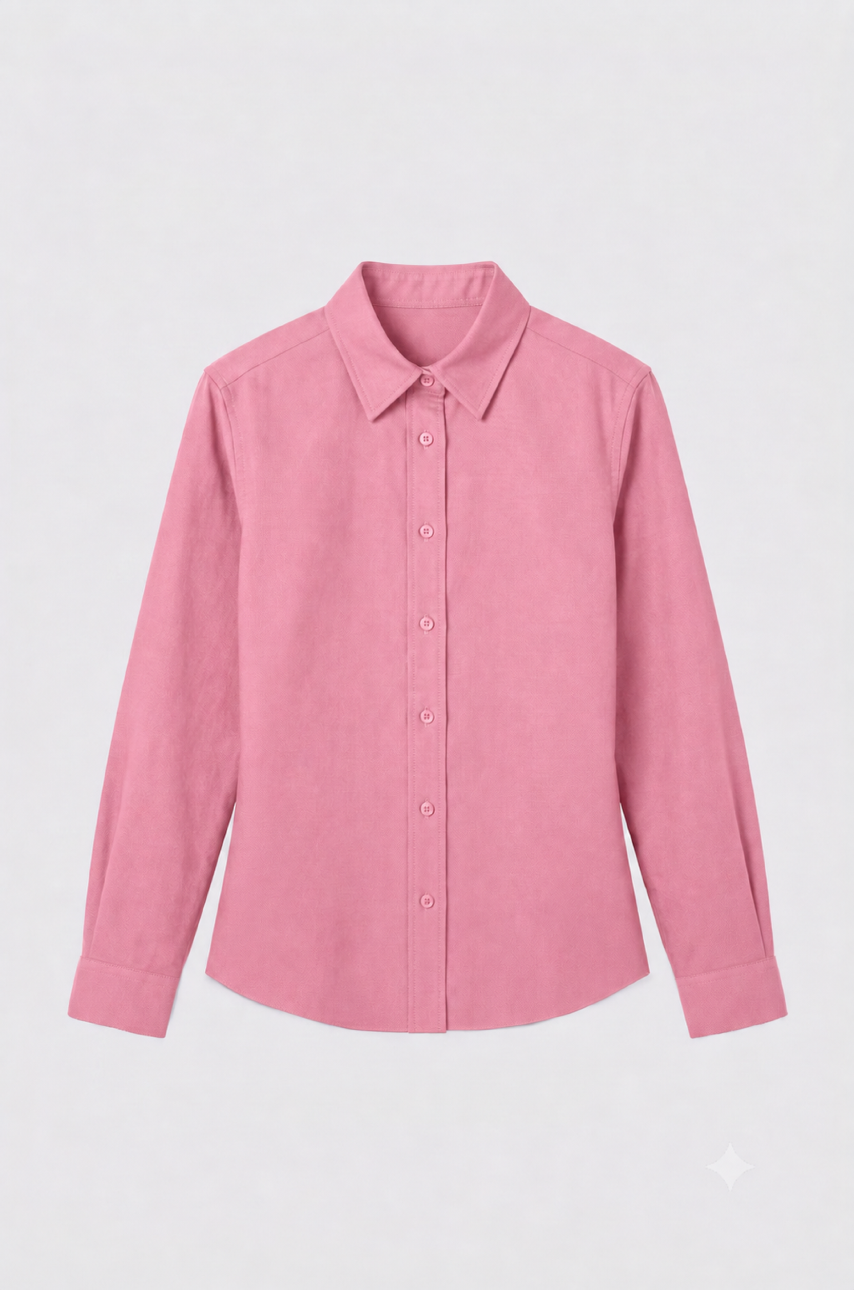 %100 Pamuk Pembe Kadın Oxford Gömlek