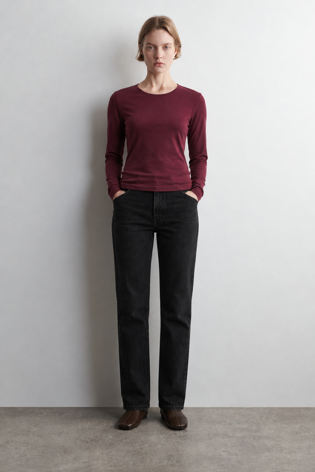 100% Organic Cotton Black Women's Long Sleeve T-Shirt