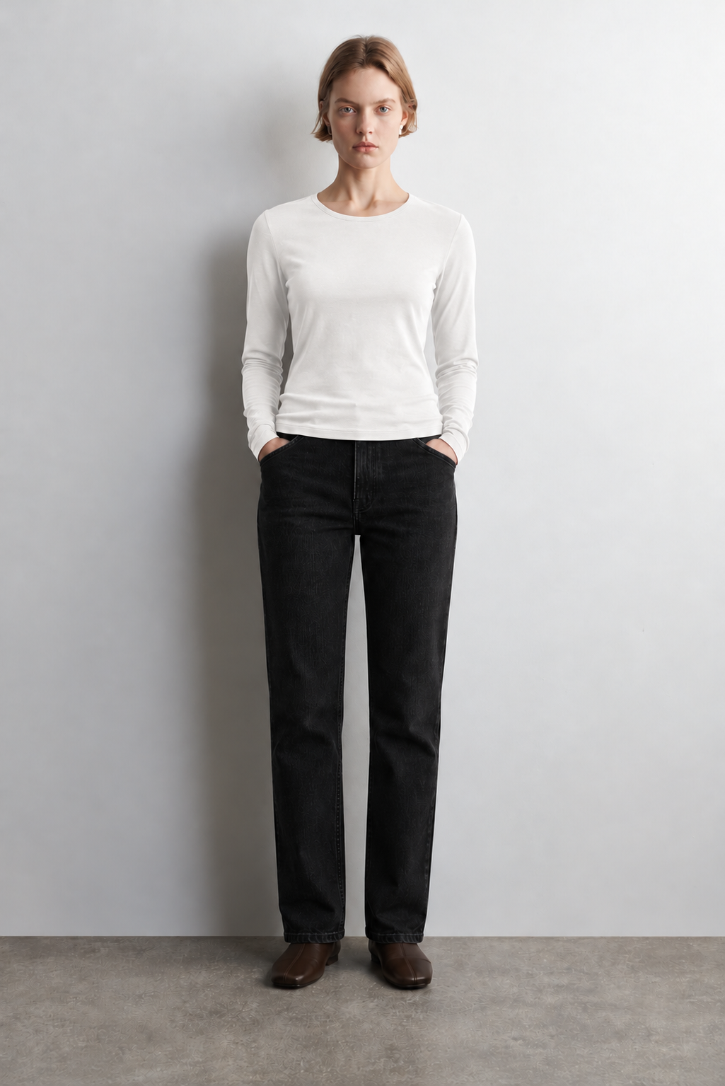 100% Organic Cotton Black Women's Long Sleeve T-Shirt