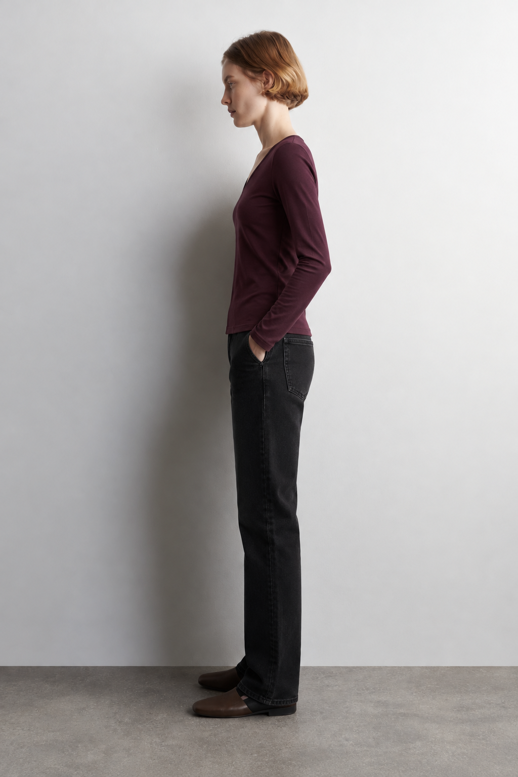 100% Organic Cotton Black Women's Long Sleeve T-Shirt