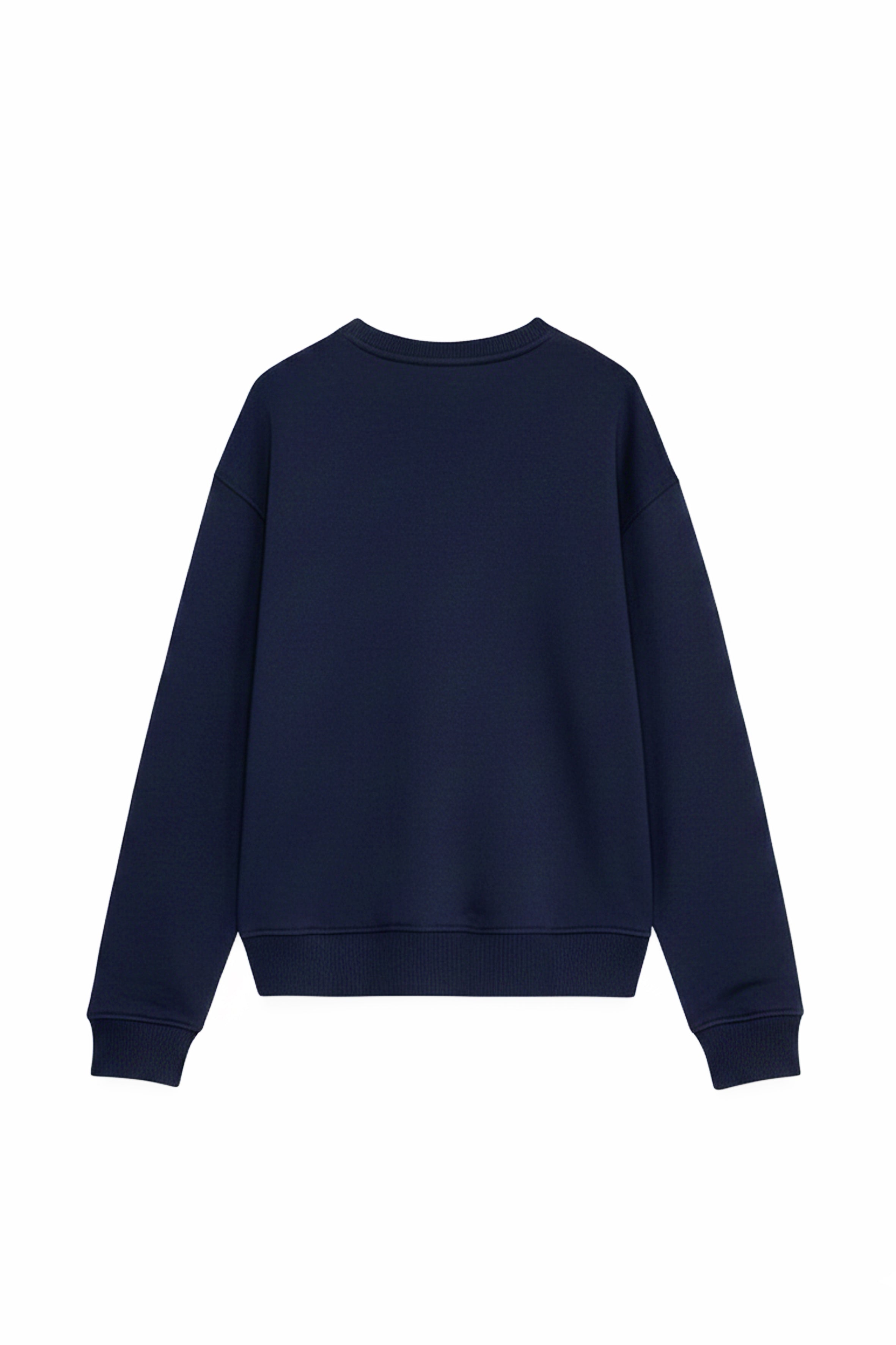 Regular Organik Pamuklu Lacivert Kadın Sweatshirt