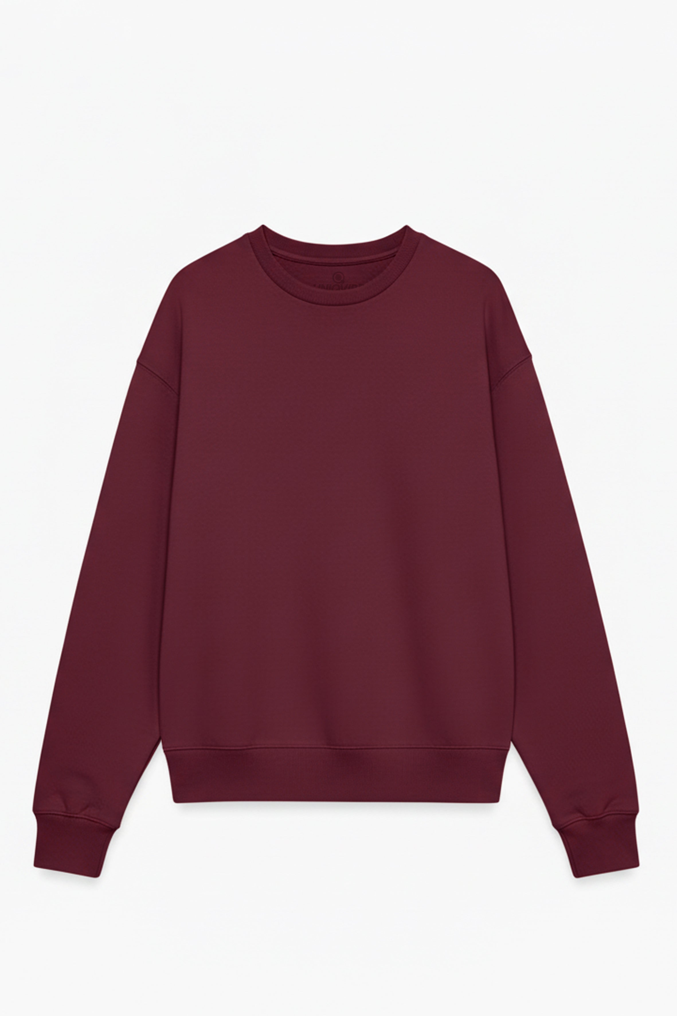 Regular Organik Pamuklu Bordo Kadın Sweatshirt