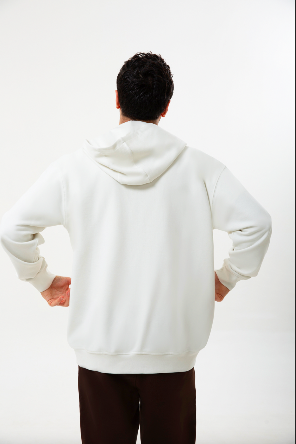 Taş organik pamuklu erkek fermuarlı sweatshirt #Renk_Taş