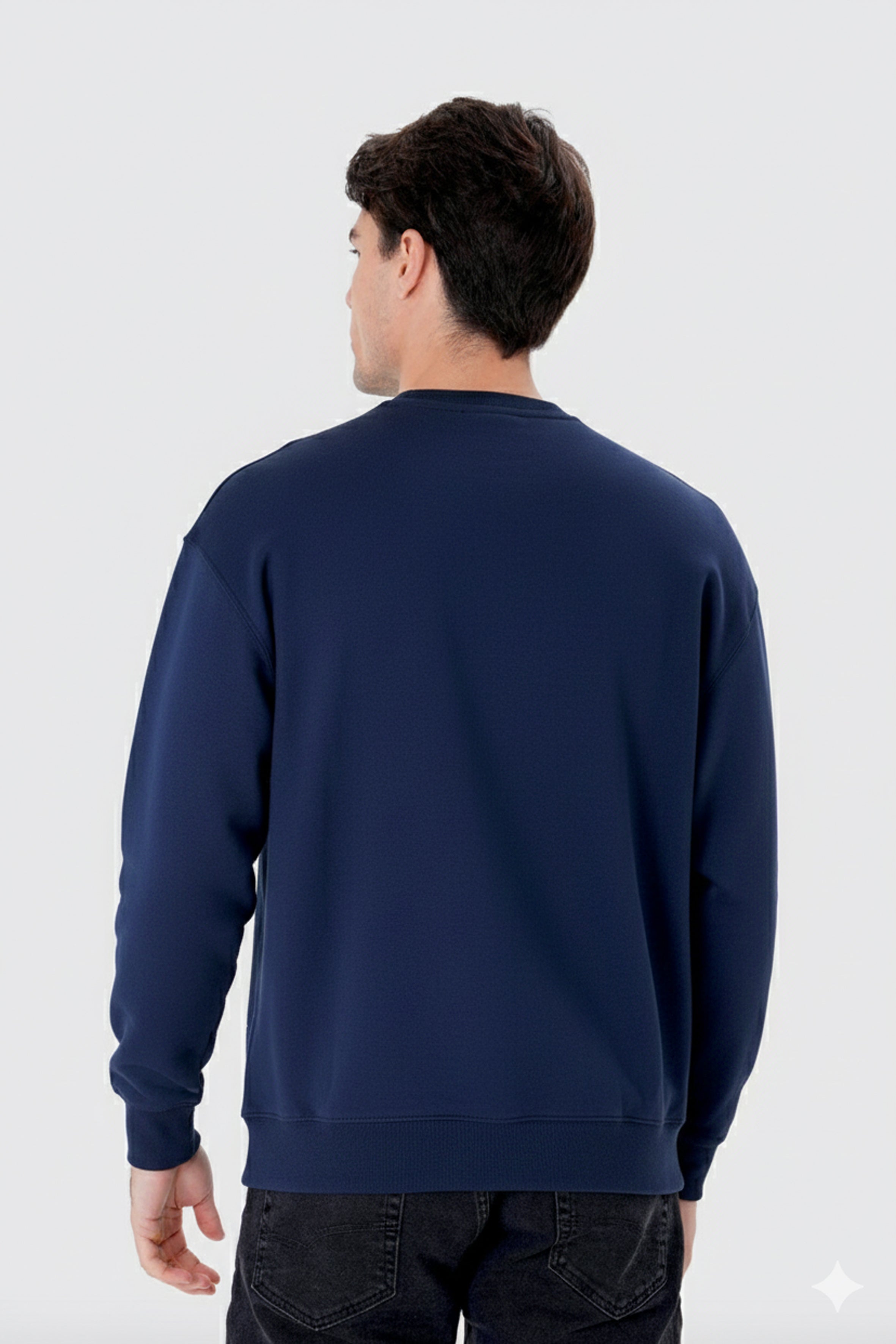 Regular Organik Pamuklu Lacivert Renk Erkek Sweatshirt