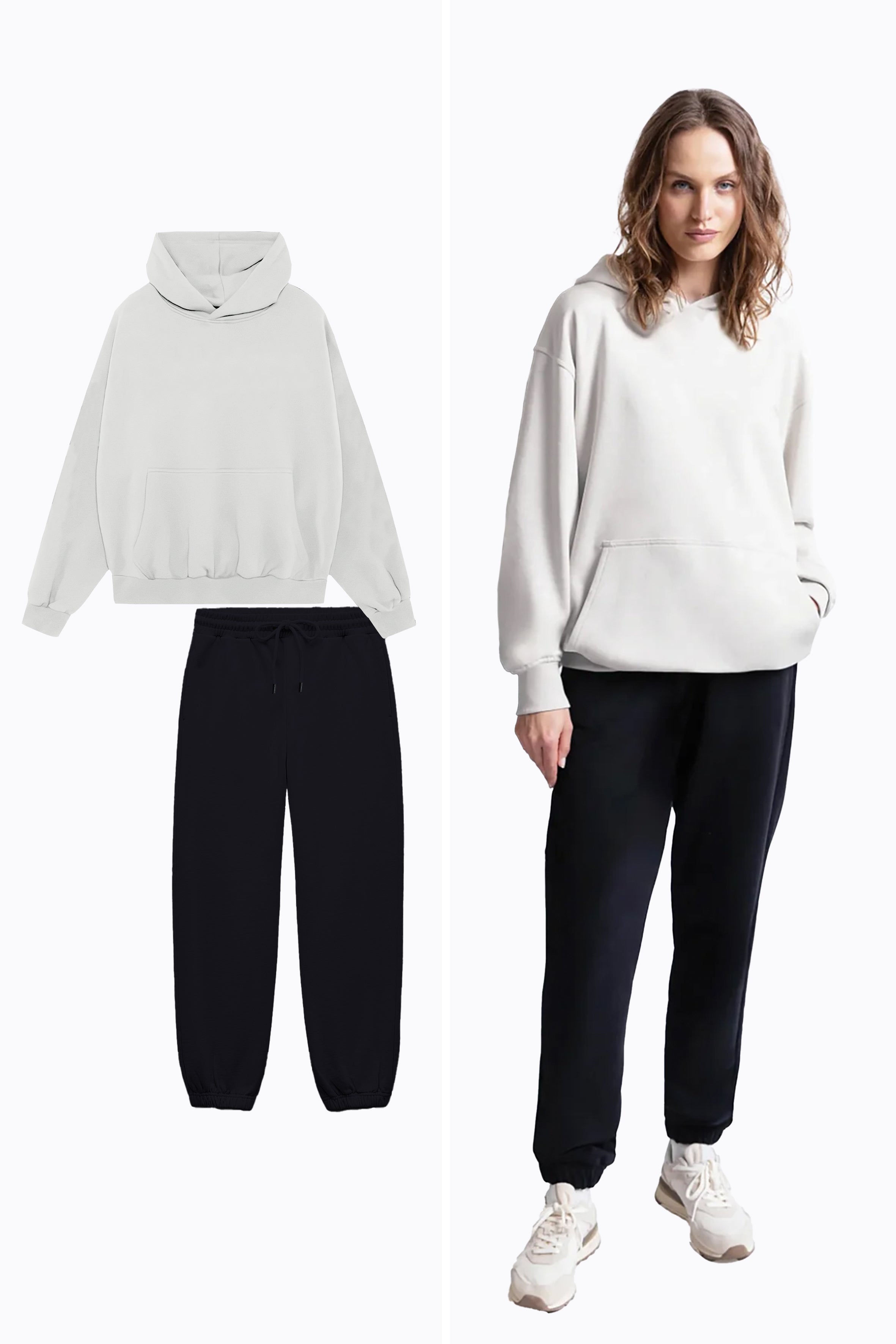 2 Piece Women's Hooded Hoodie and Jogger Set