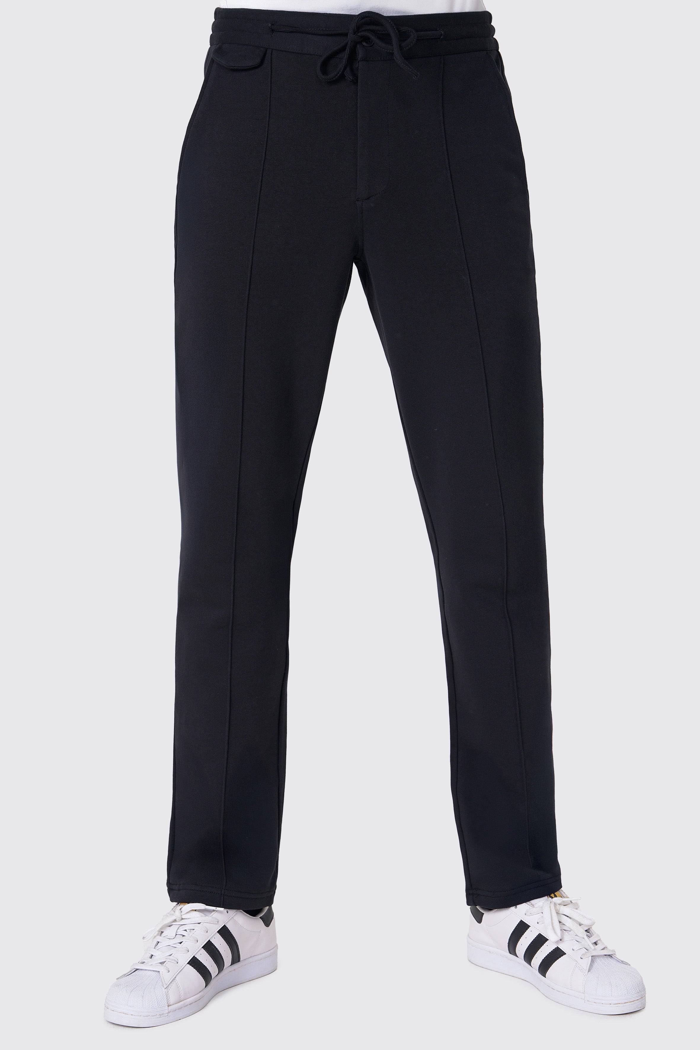 2 Parçalı Siyah Baskılı Tişört ve Sweatpant Set