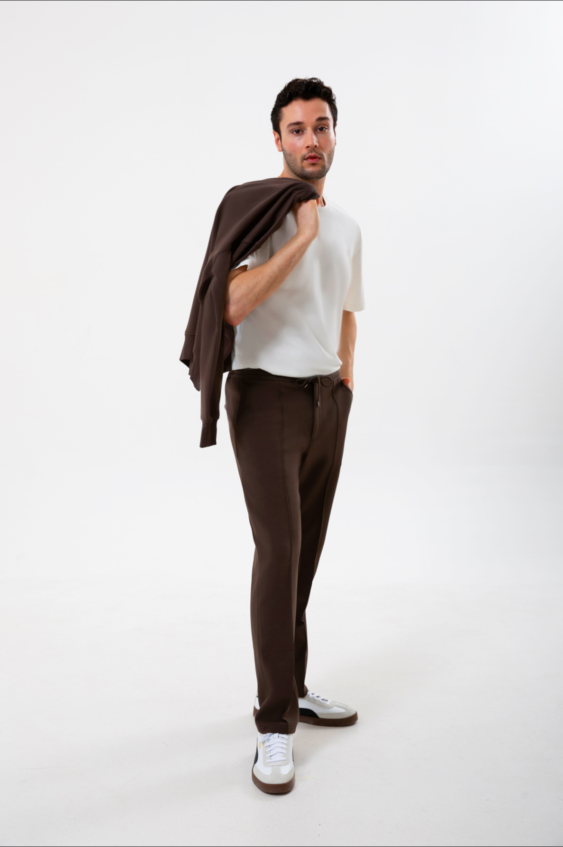 Organik Pamuklu Kahverengi Erkek Sweatpant