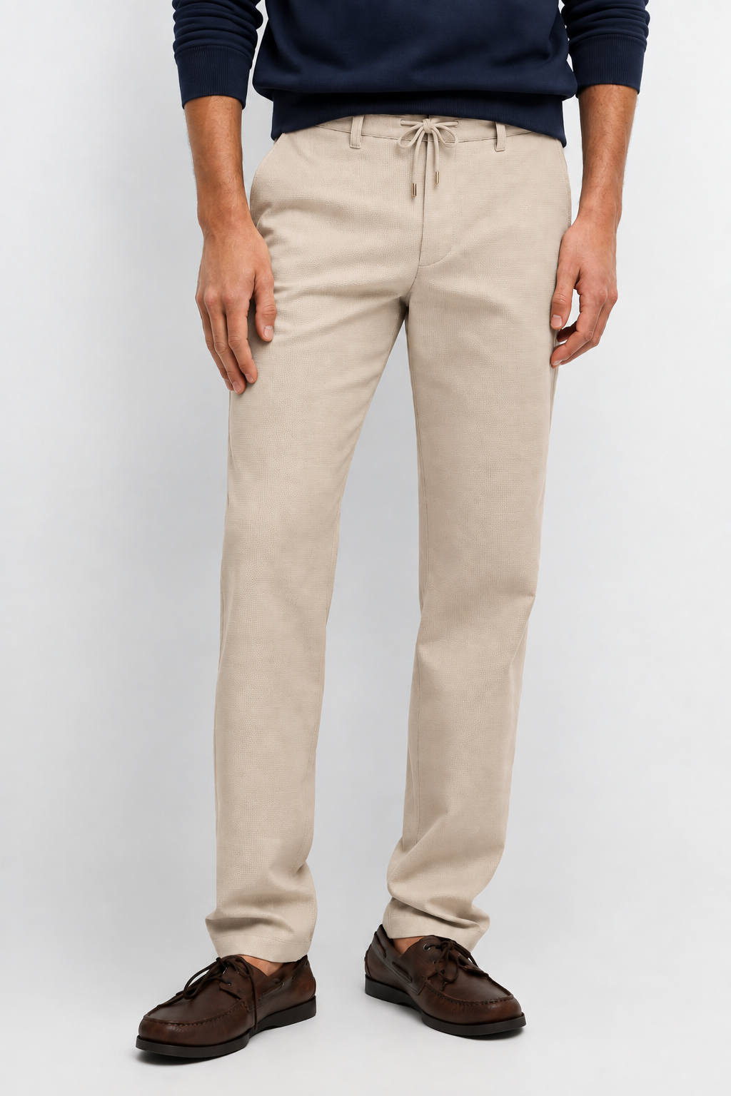 TENCEL™ Rahat Kesim Erkek Bej Pantolon