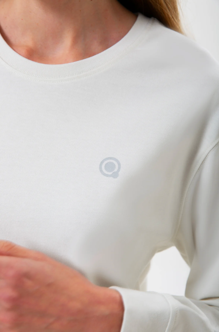 %100 Organik Pamuk Kadın Bisiklet Yaka Ribanalı 2’li Set – Lila & Beyaz