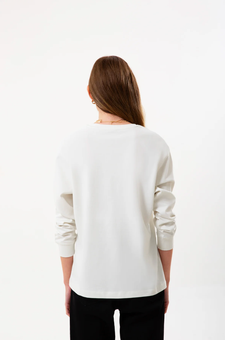 %100 Organik Pamuk Kadın Bisiklet Yaka Ribanalı 2’li Set – Lila & Beyaz