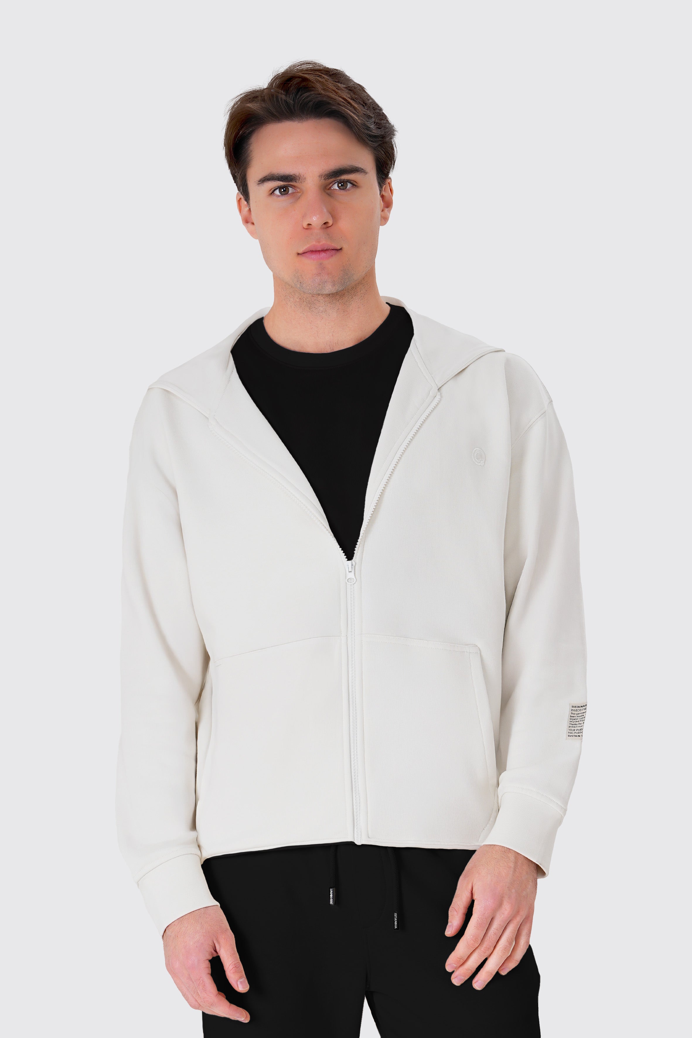 Zippered Organic Cotton Sweatshirt
