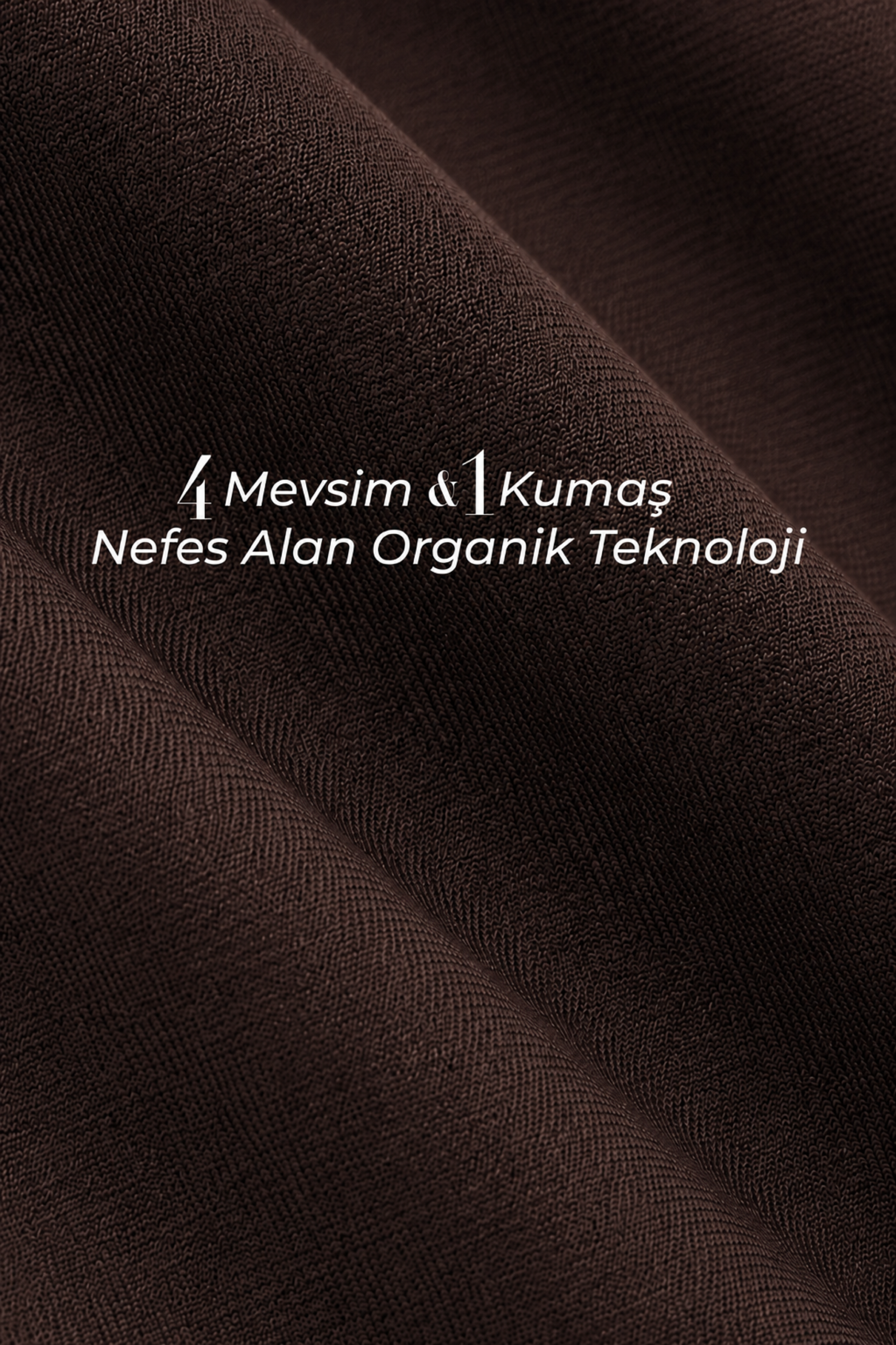 UNIQVIBE koyu kahverengi kadın sweatpant organik pamuklu kumaş dokusu