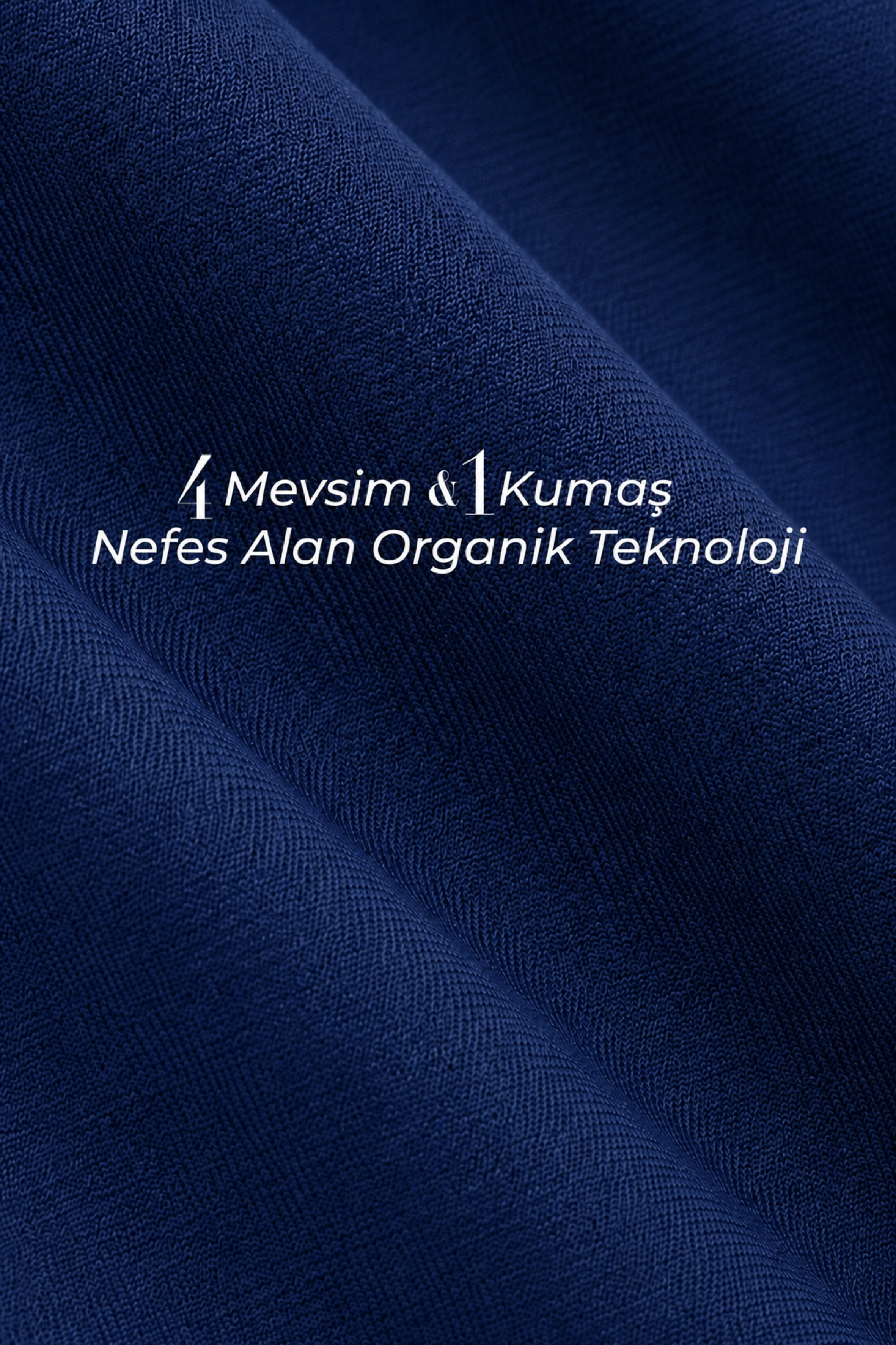 UNIQVIBE lacivert kadın sweatpant organik pamuklu kumaş dokusu