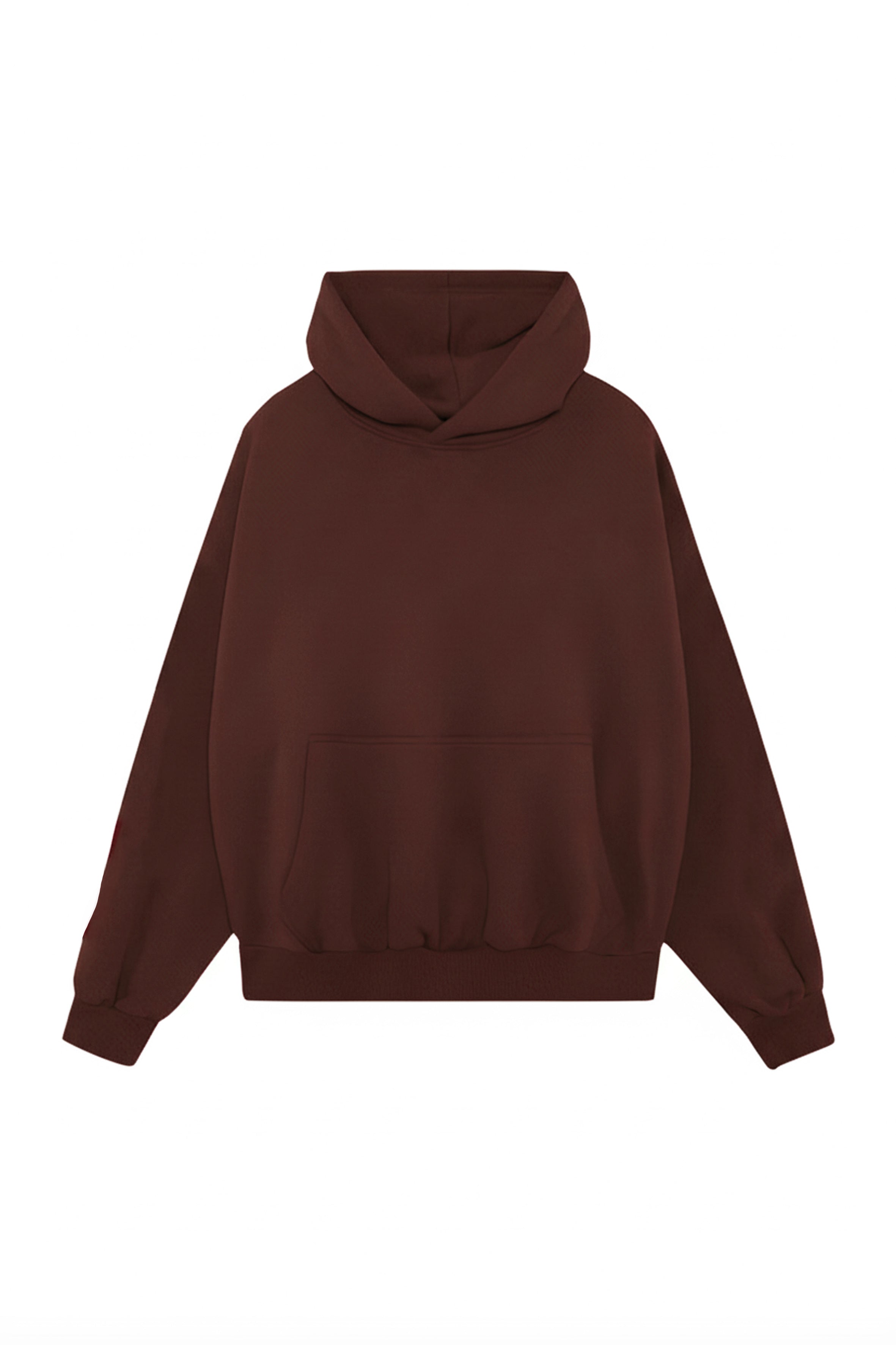 Kapüşonlu Organik Pamuklu Kadın Kahverengi Hoodie