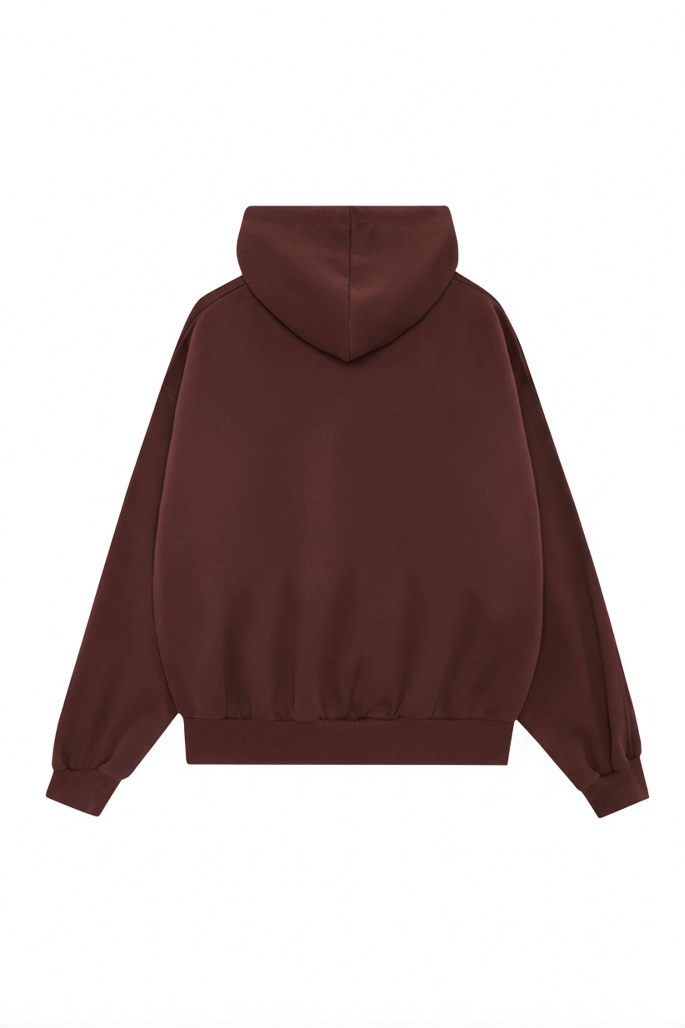 Kapüşonlu Organik Pamuklu Kadın Kahverengi Hoodie