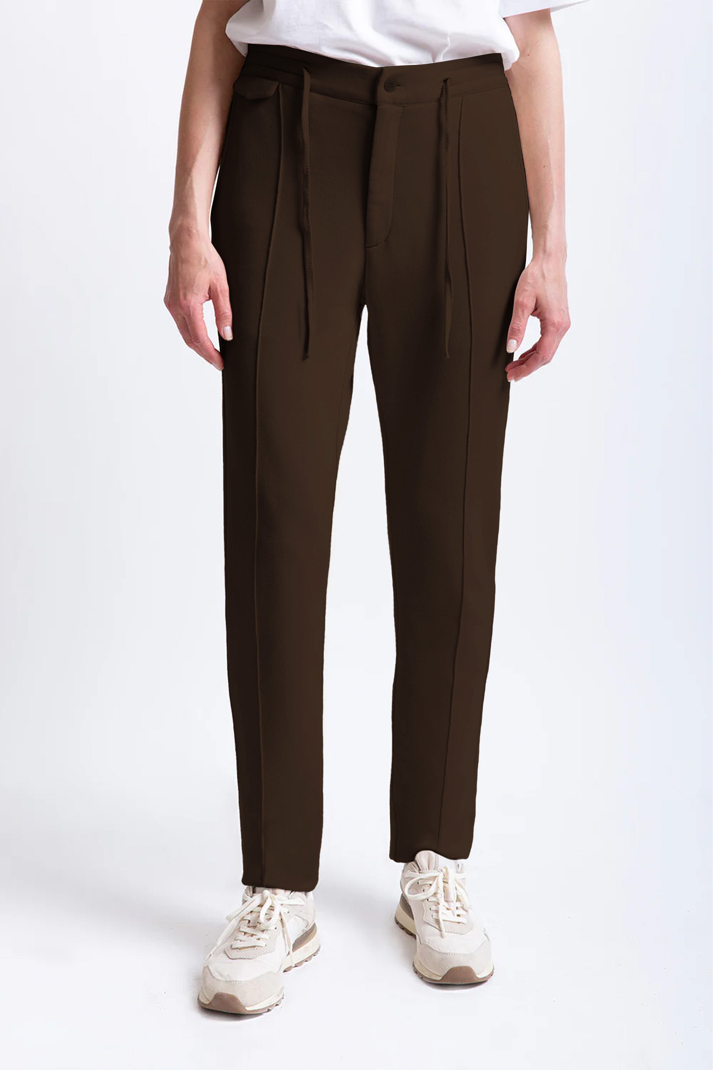 2 Parçalı Kadın Kahverengi Regular Üst ve Sweatpant Set