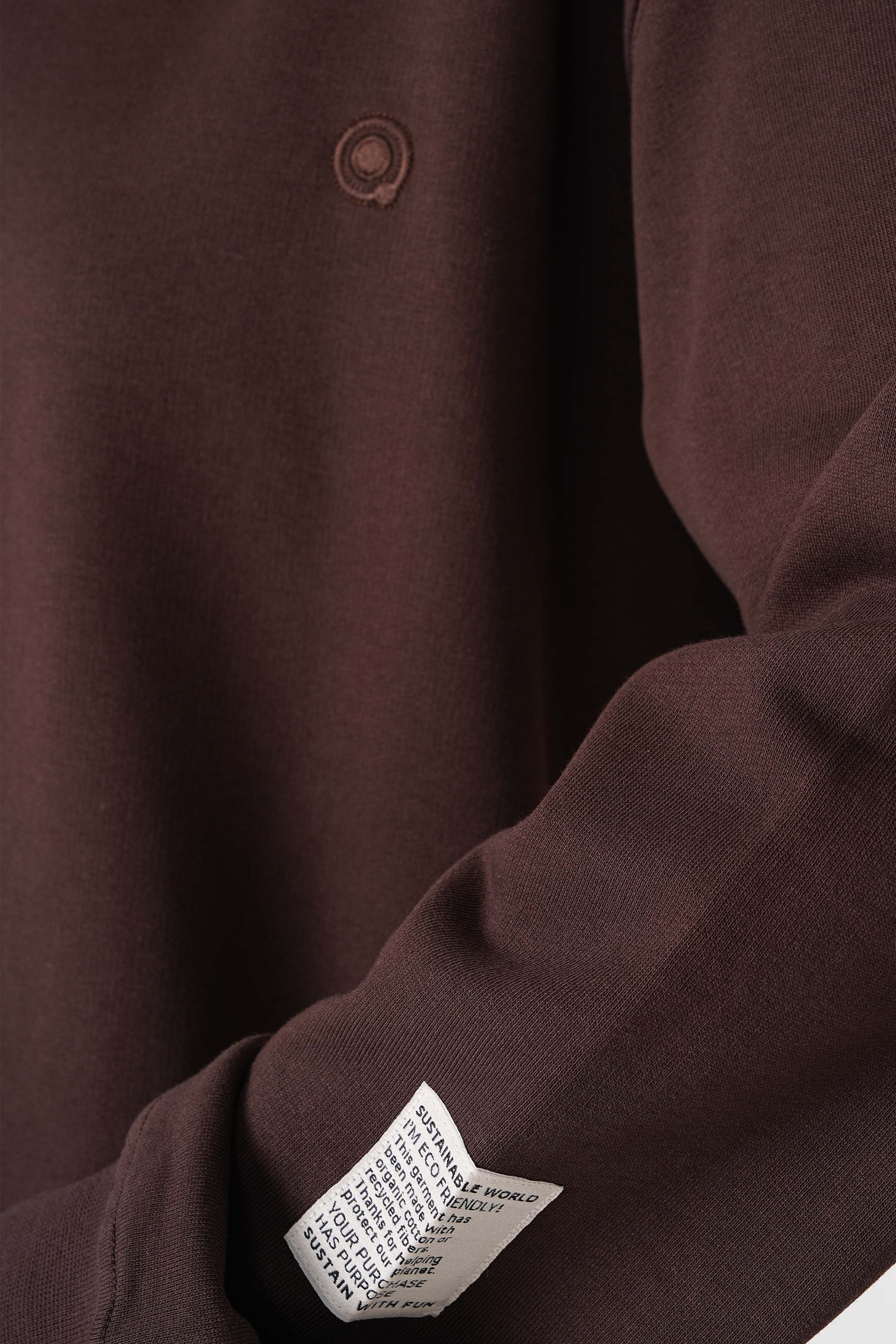 Kahverengi pamuklu kadın regular sweatshirt #Renk_Kahverengi