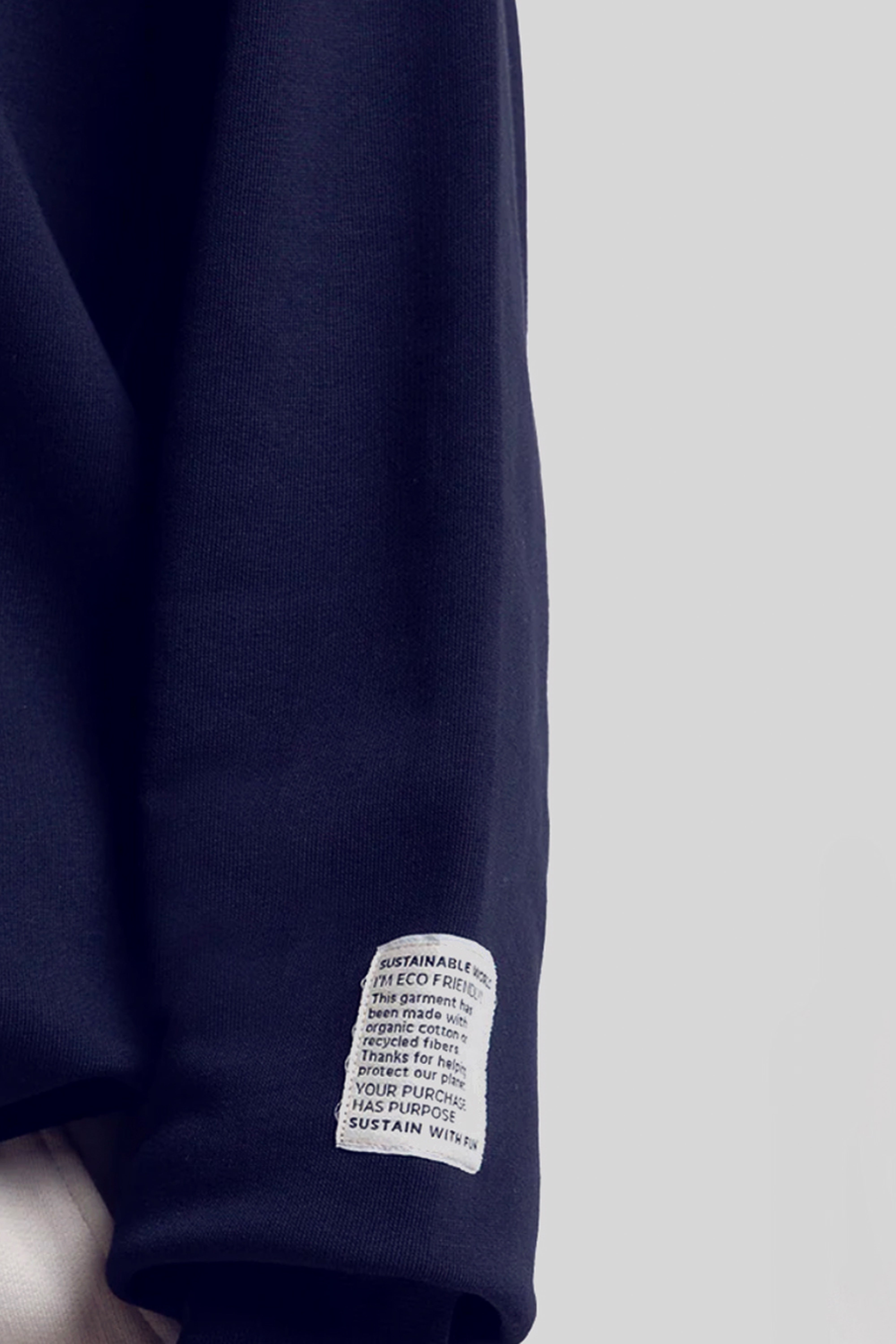 Lacivert pamuklu kadın polo yaka sweatshirt #Renk_Lacivert