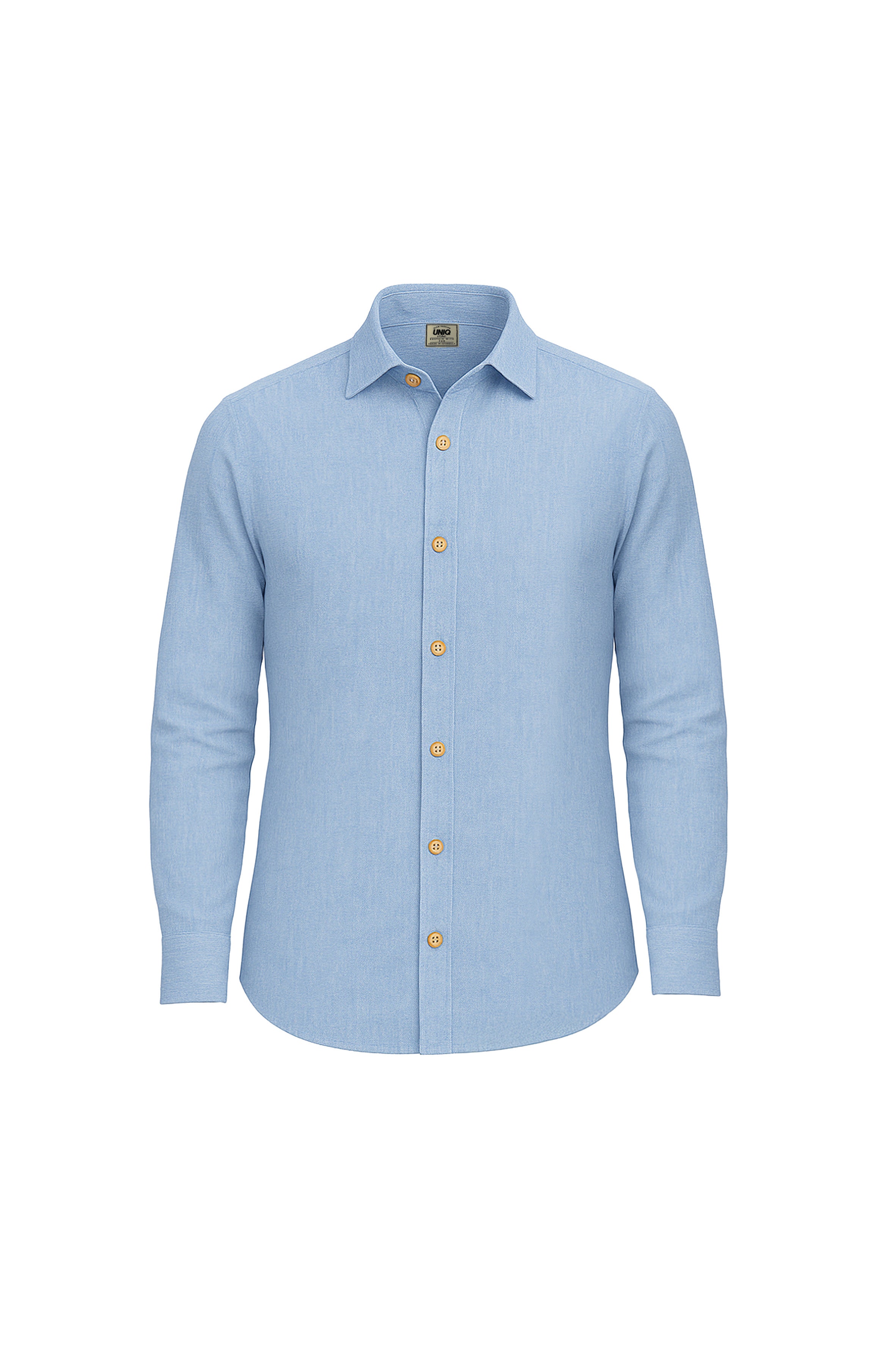 Mavi erkek keten gömlek #Renk_Mavi