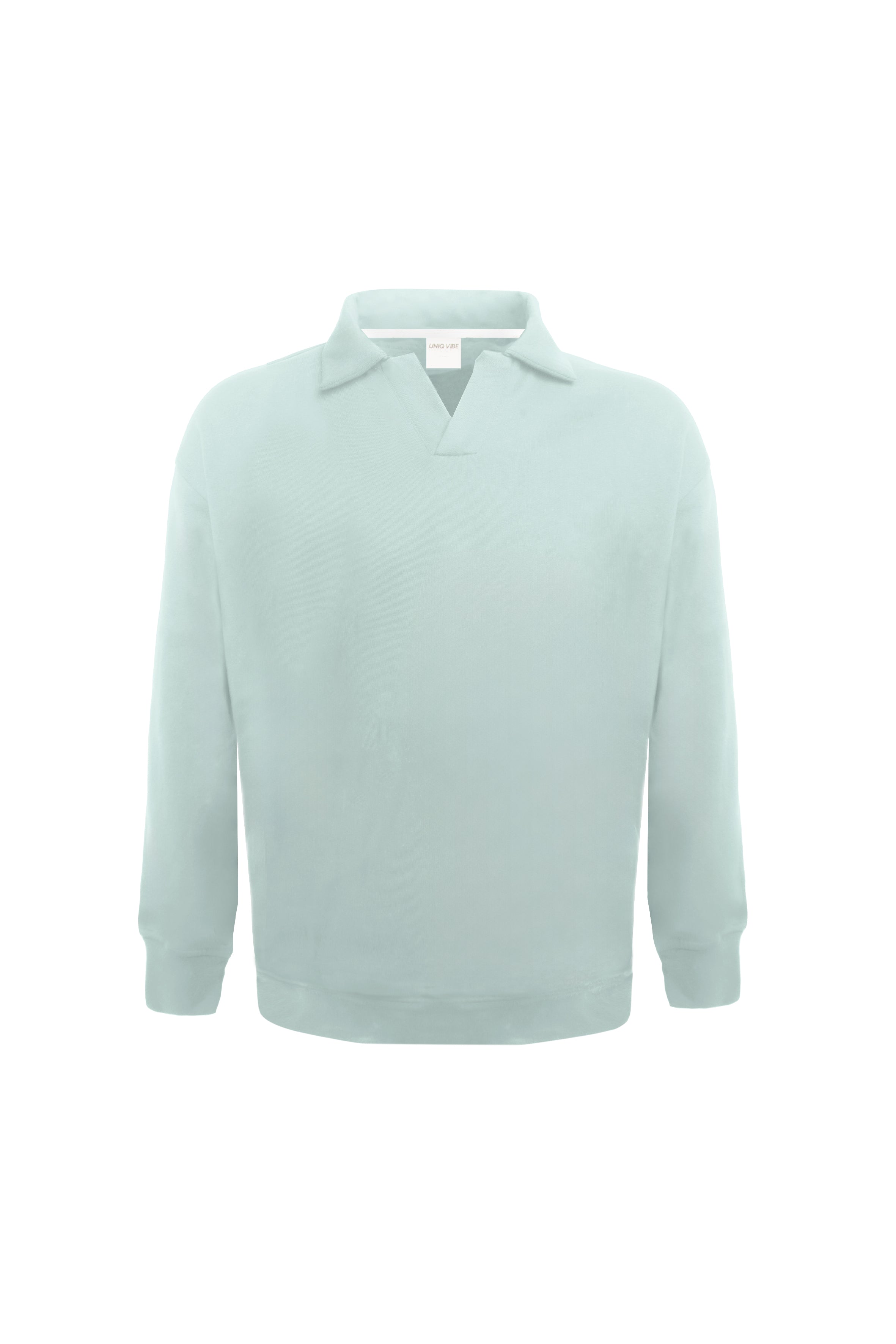 Polo Neck Organic Cotton Sweatshirt