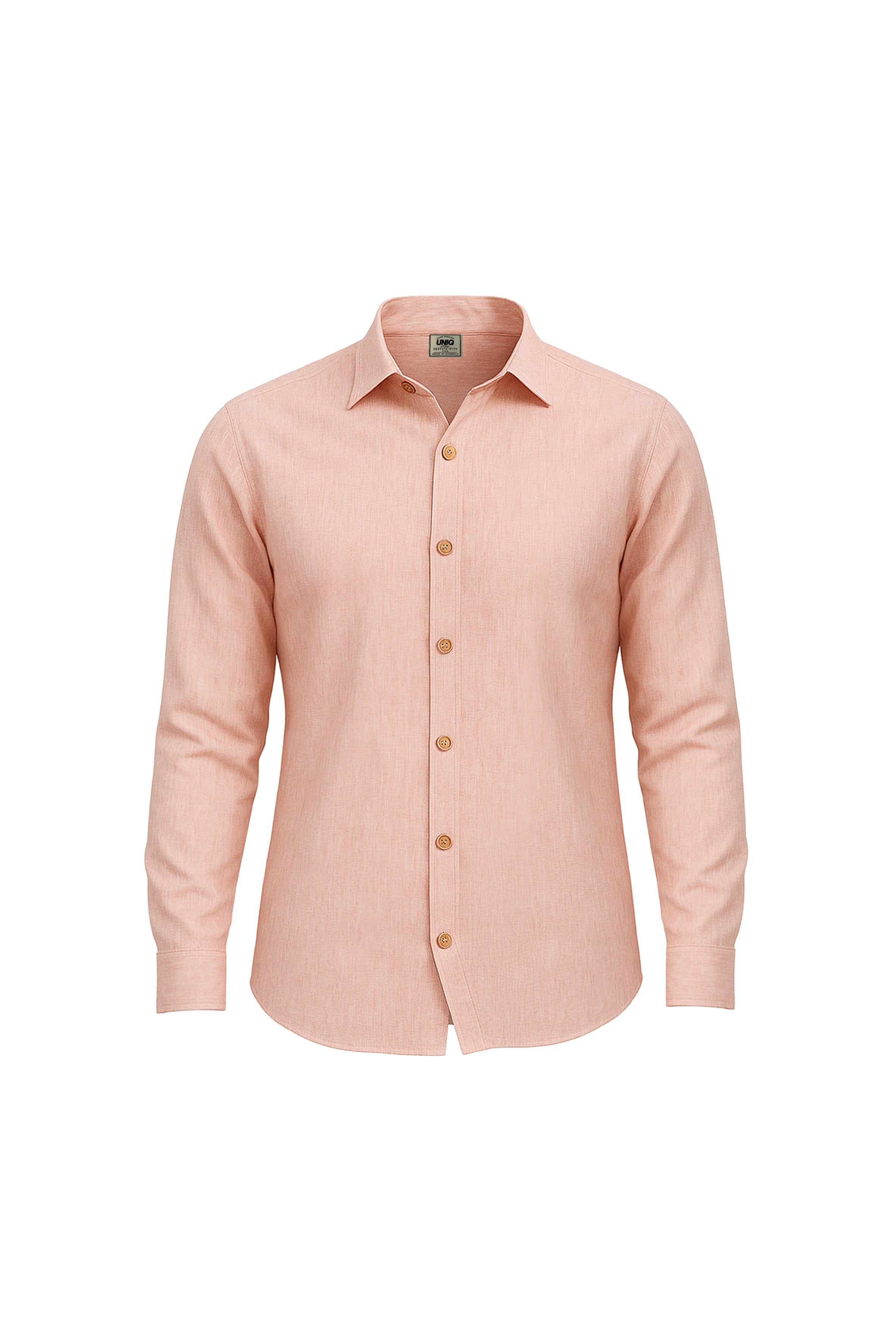 Somon erkek keten gömlek #Renk_Somon