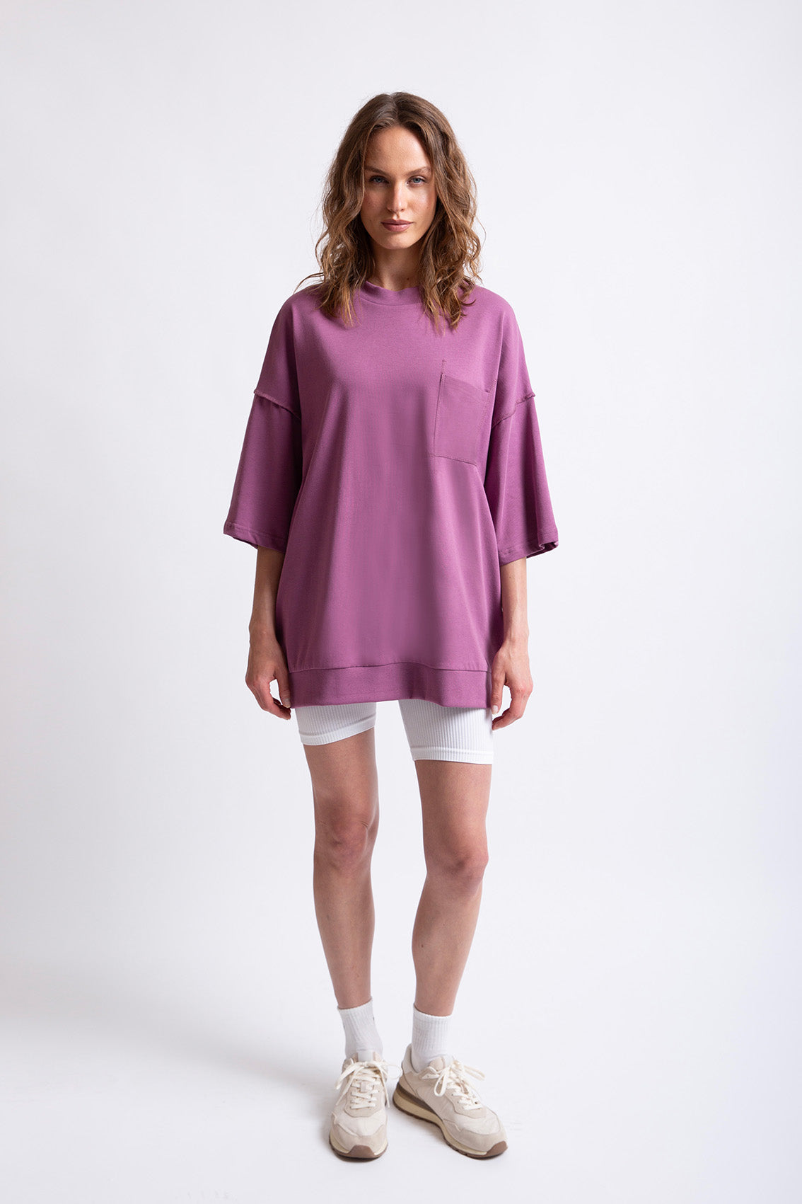 Oversized Organic Cotton T-Shirt with Pockets