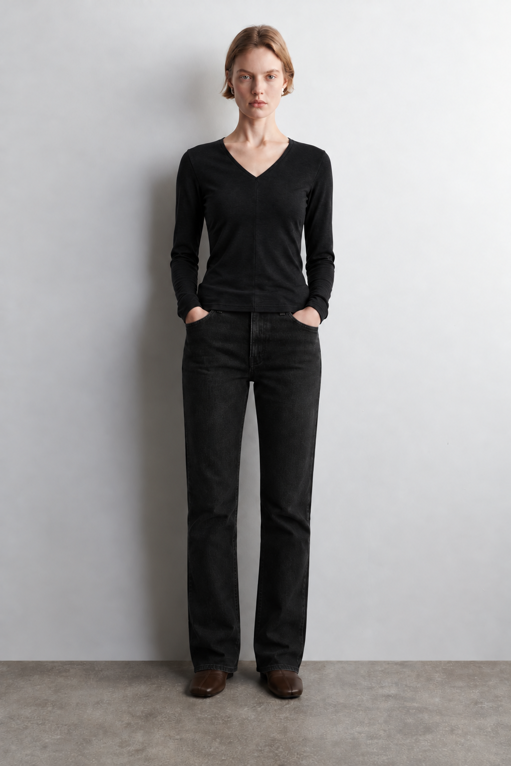100% Organic Cotton Black Women's Long Sleeve T-Shirt