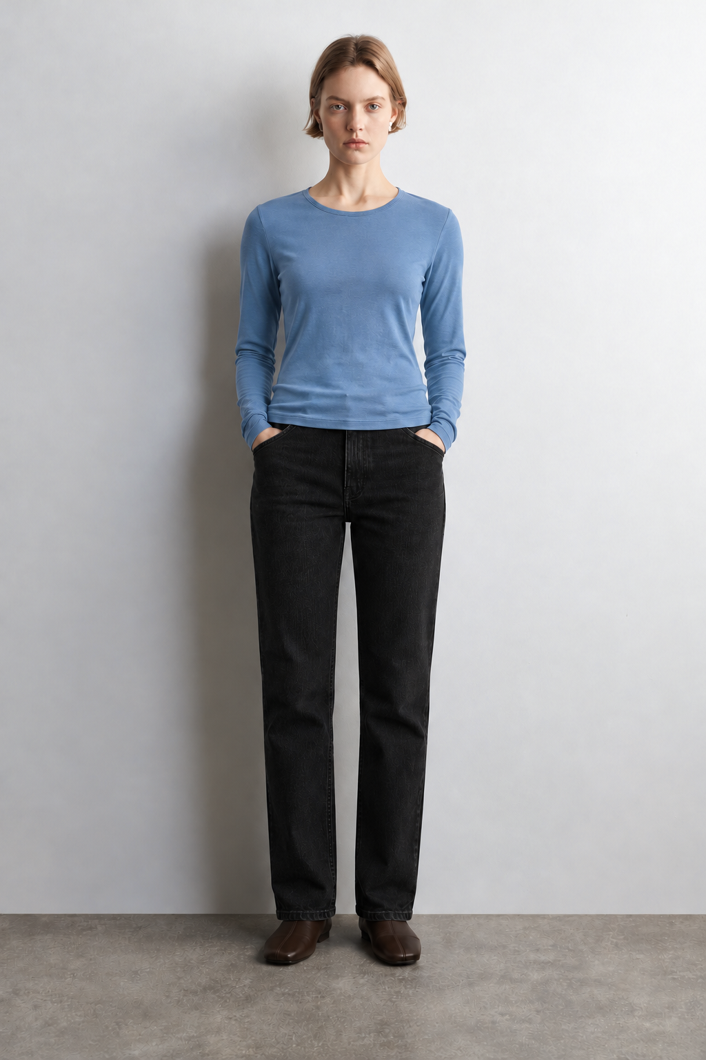 100% Organic Cotton Black Women's Long Sleeve T-Shirt