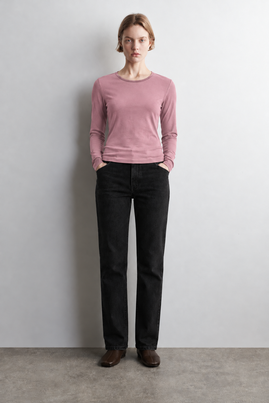 100% Organic Cotton Black Women's Long Sleeve T-Shirt