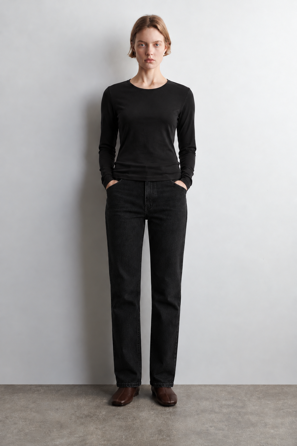 100% Organic Cotton Black Women's Long Sleeve T-Shirt