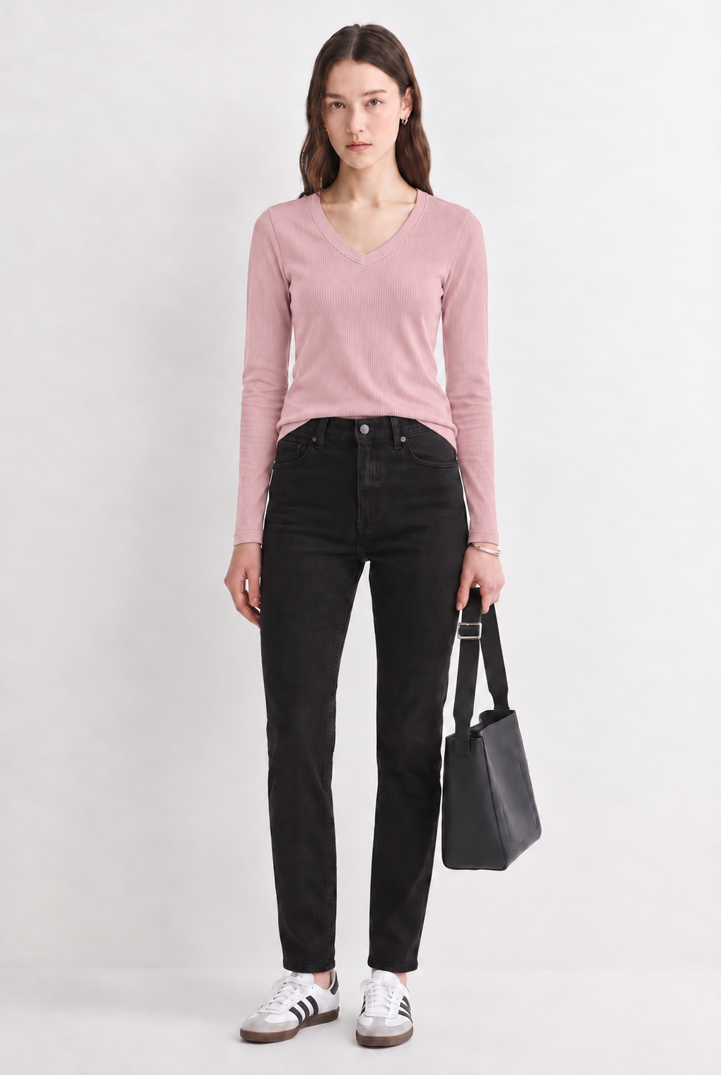 100% Organic Cotton Black Women's Long Sleeve T-Shirt