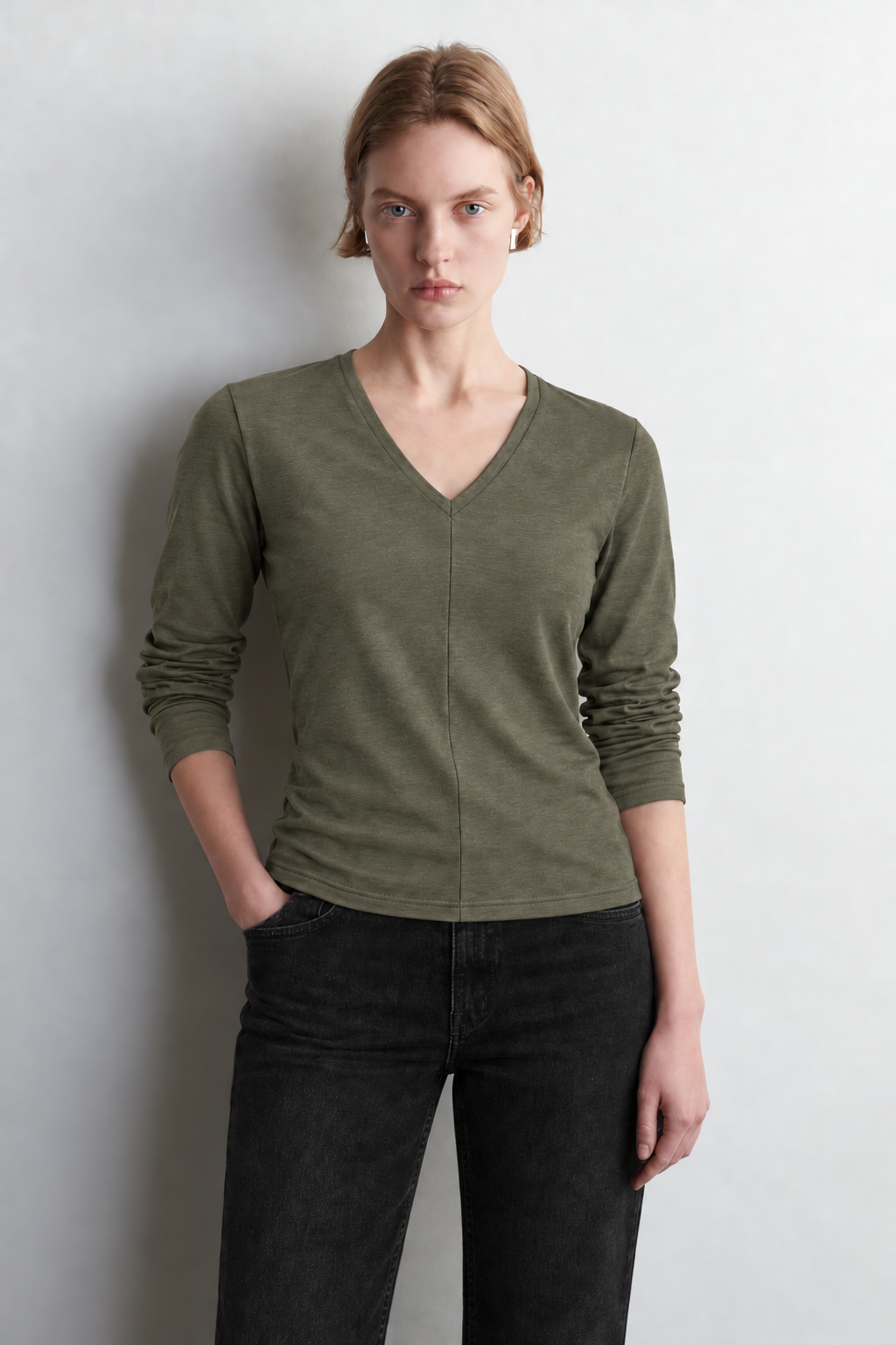 100% Organic Cotton Black Women's Long Sleeve T-Shirt