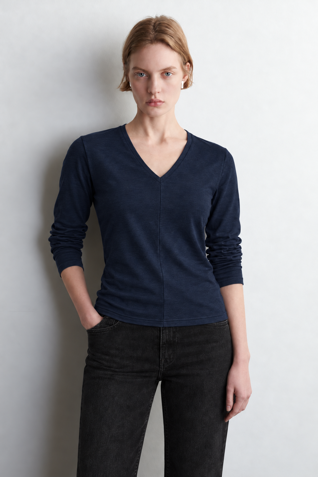 100% Organic Cotton Black Women's Long Sleeve T-Shirt
