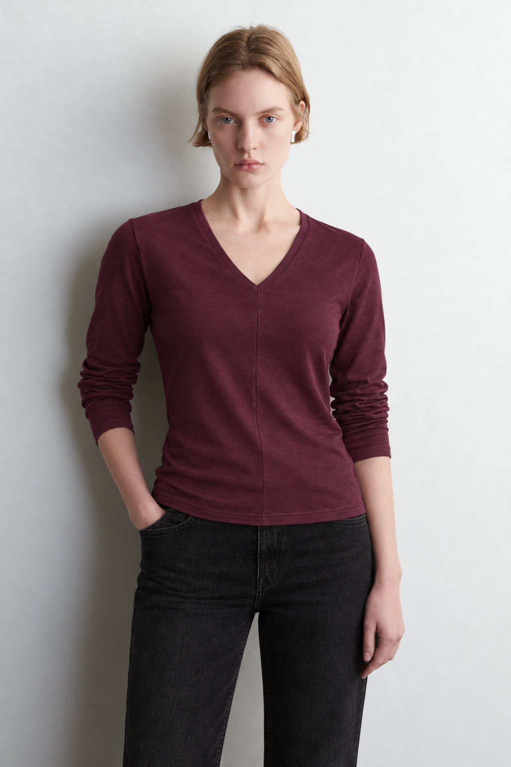 100% Organic Cotton Black Women's Long Sleeve T-Shirt