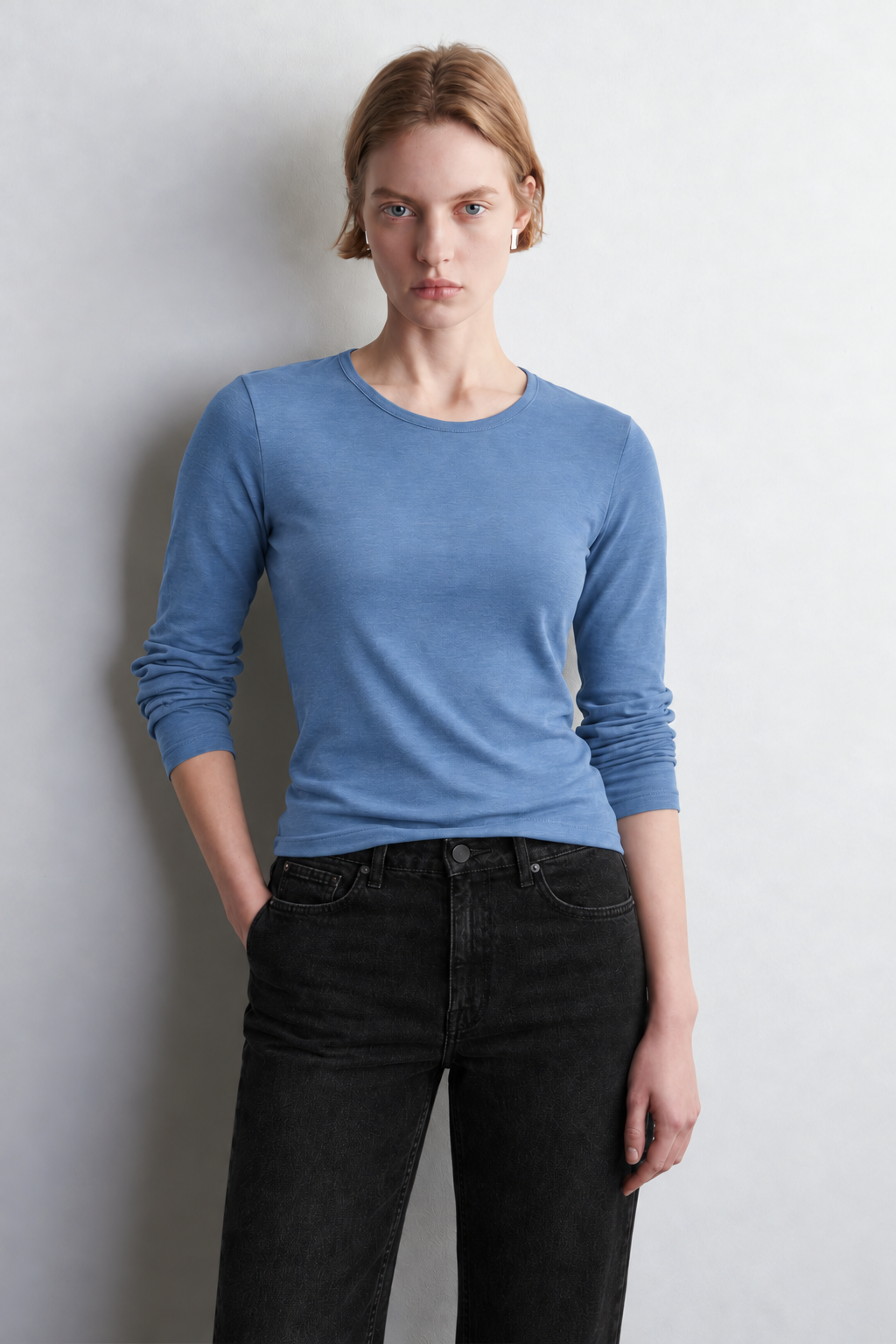 100% Organic Cotton Black Women's Long Sleeve T-Shirt