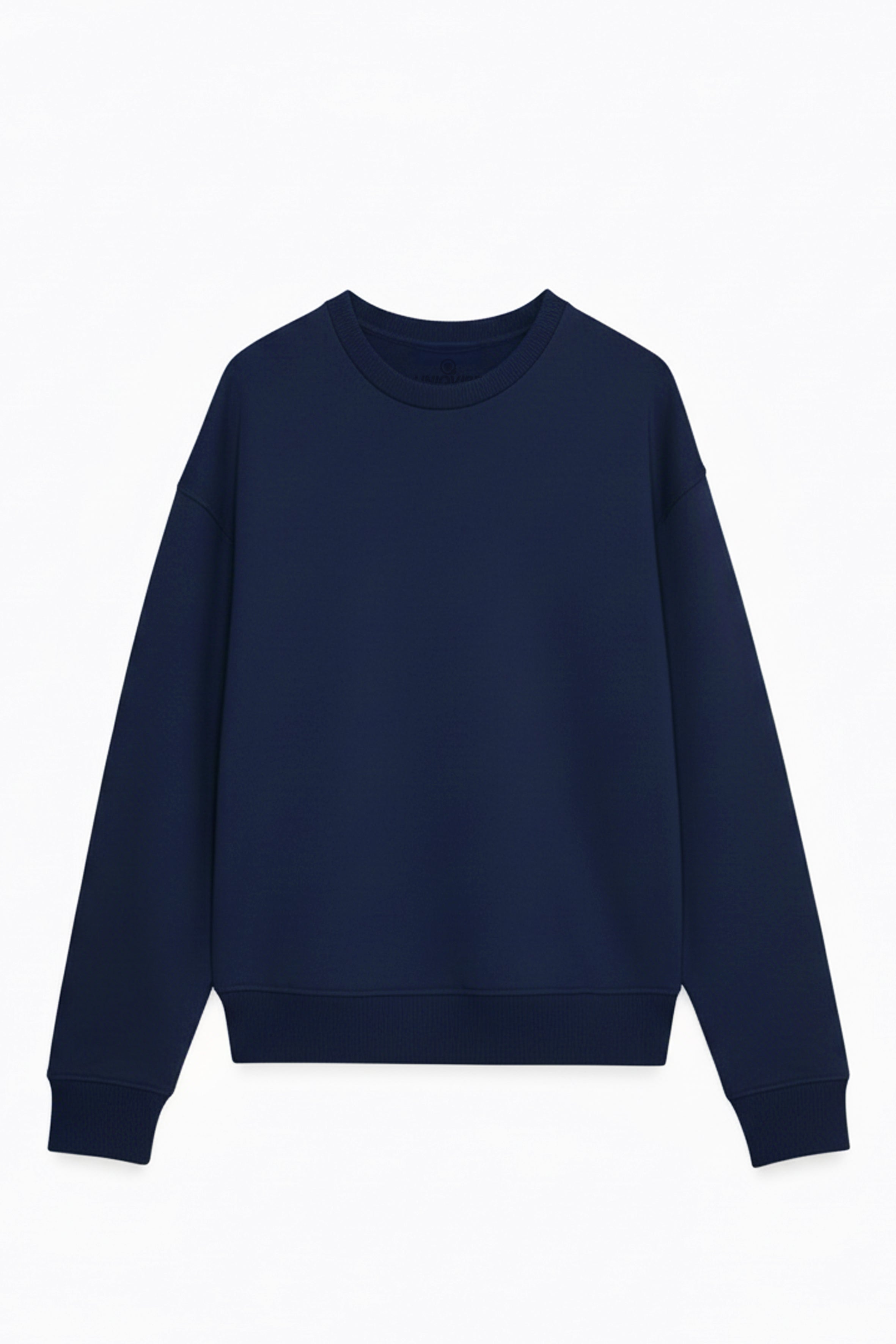 Regular Organik Pamuklu Lacivert Kadın Sweatshirt