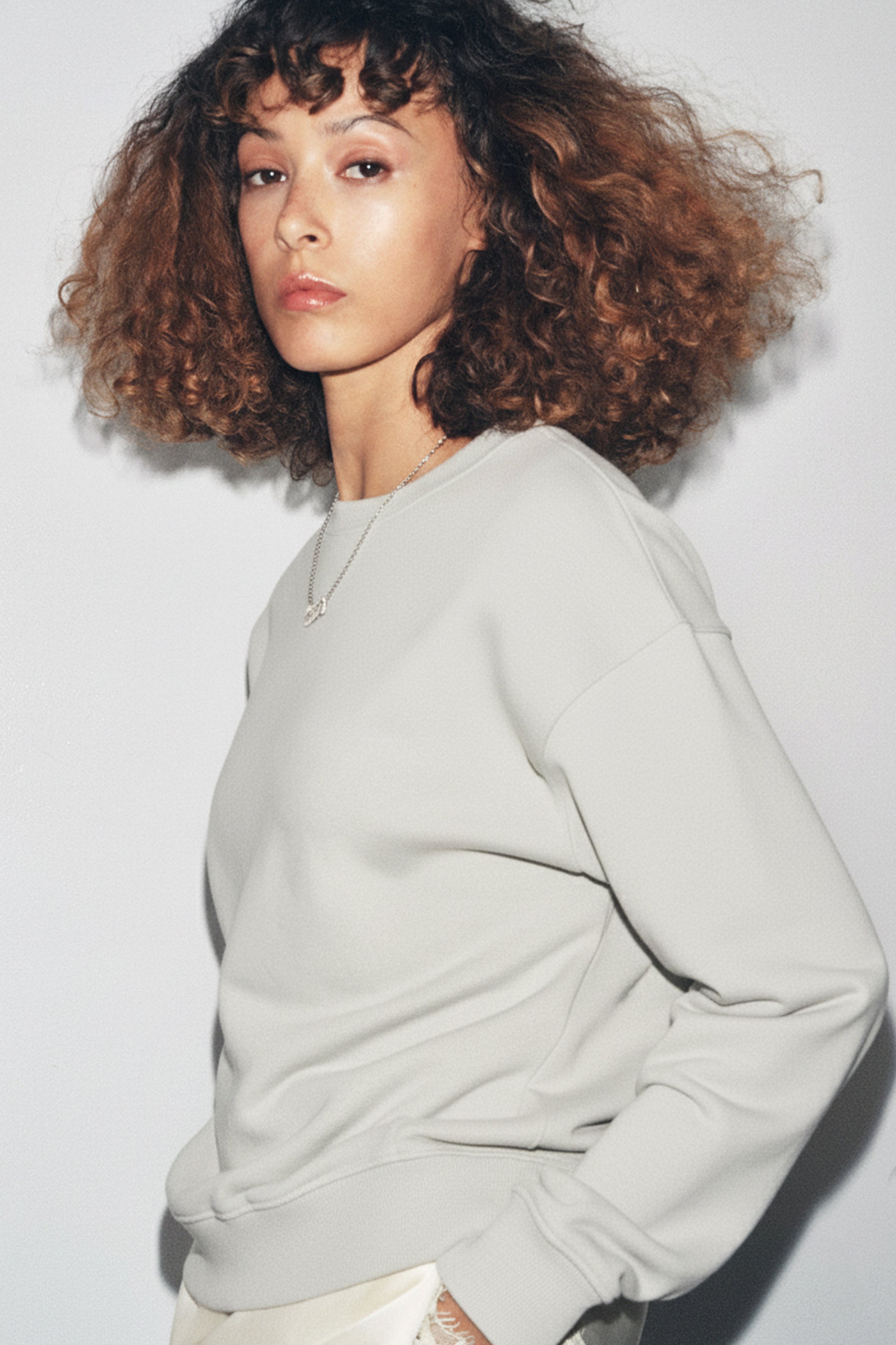 Regular Organik Pamuklu Taş Sweatshirt