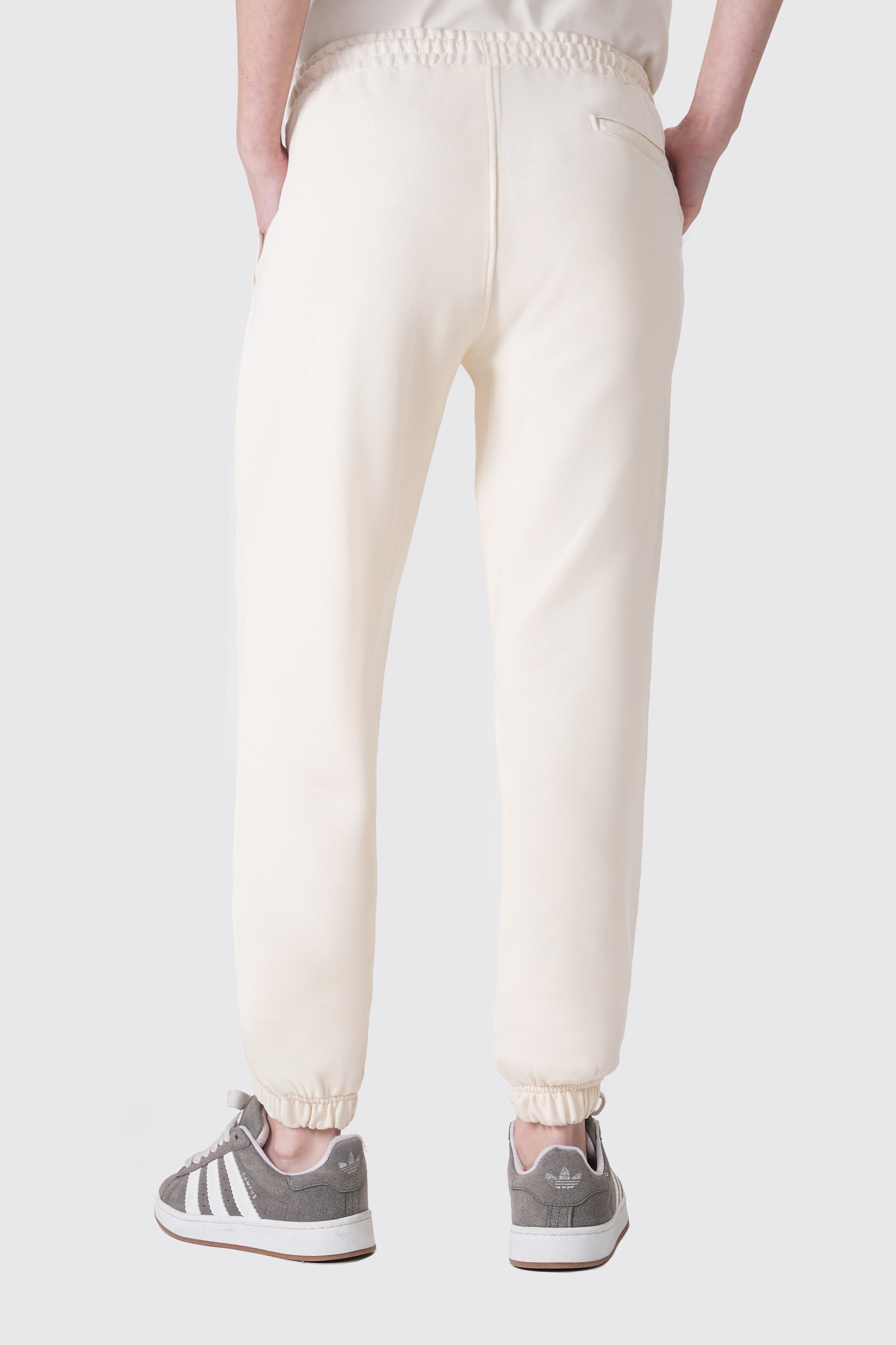 Krem pamuklu kadın jogger #Renk_Krem