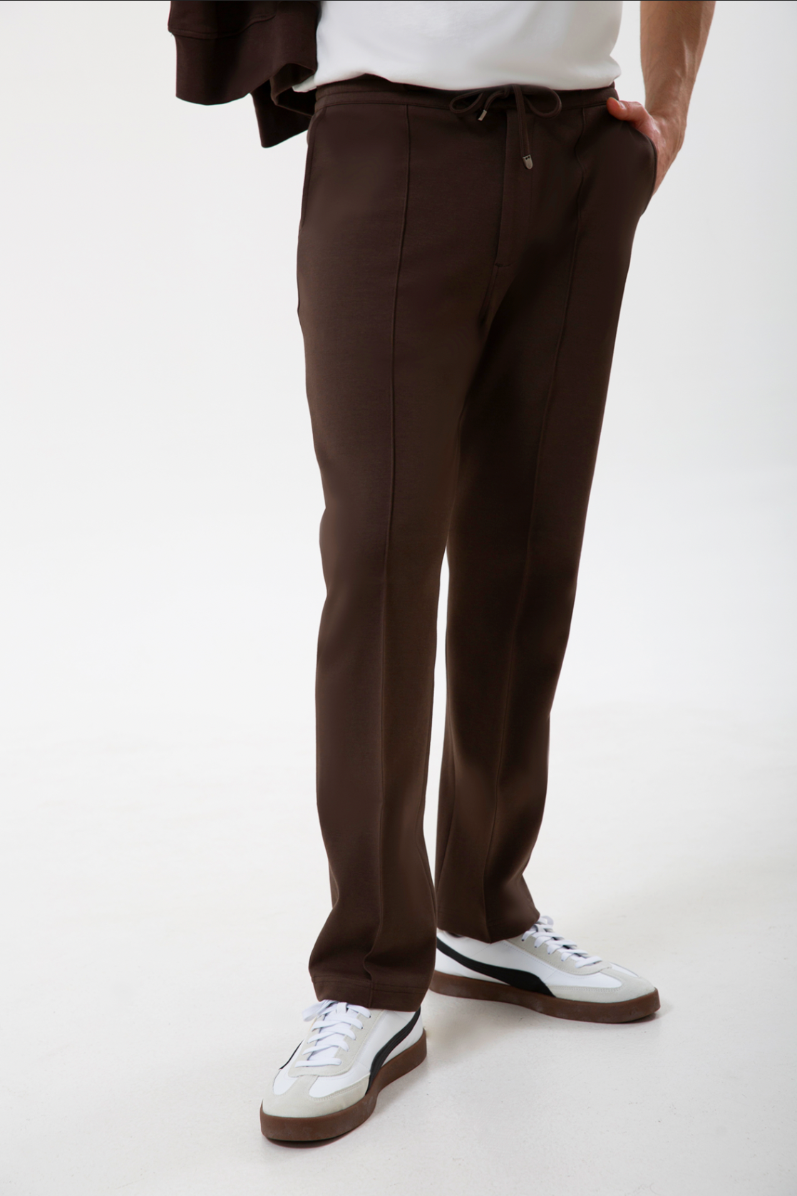 Organik Pamuklu Kahverengi Erkek Sweatpant