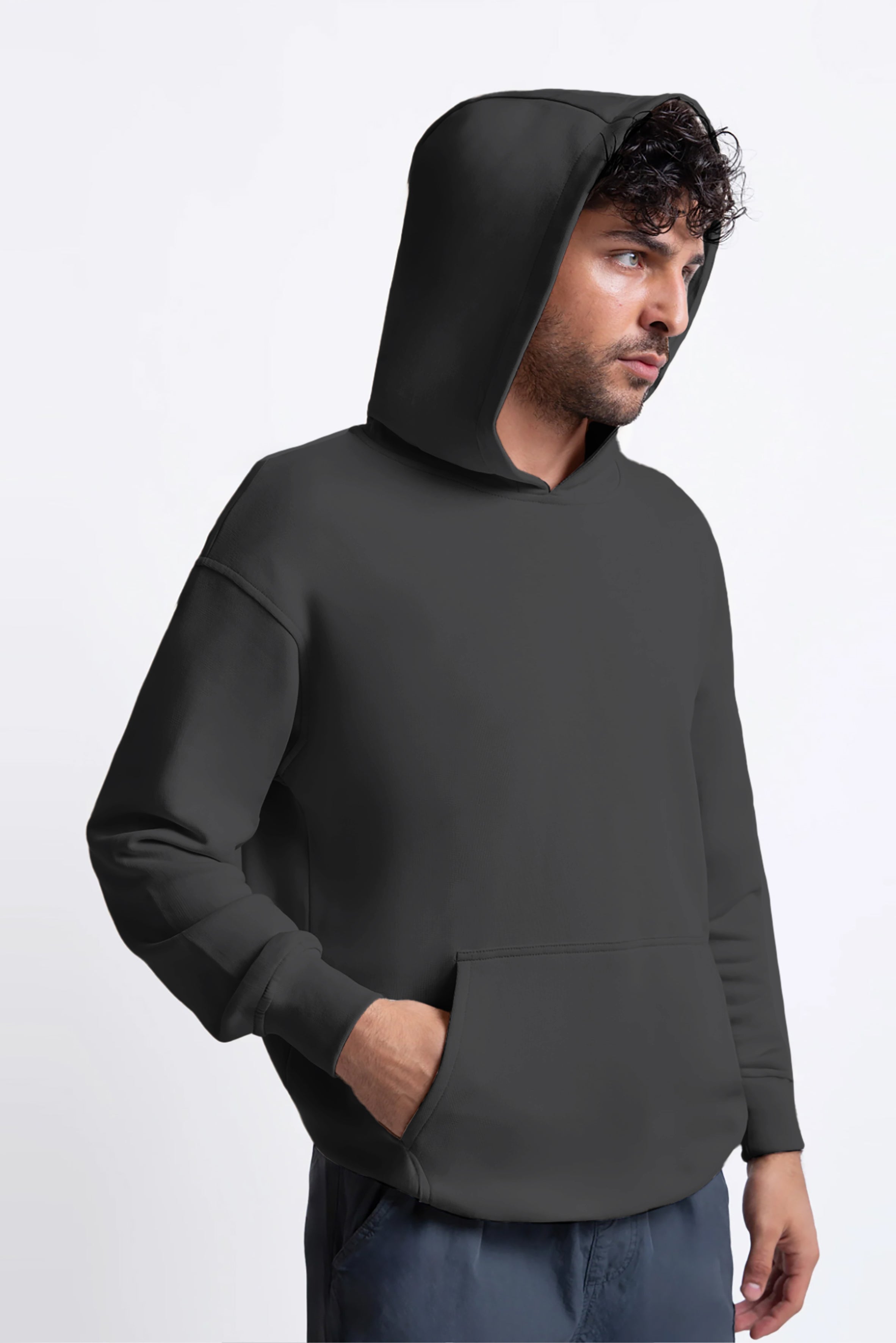 2 Parçalı Antrasit Hoodie ve Jogger Set