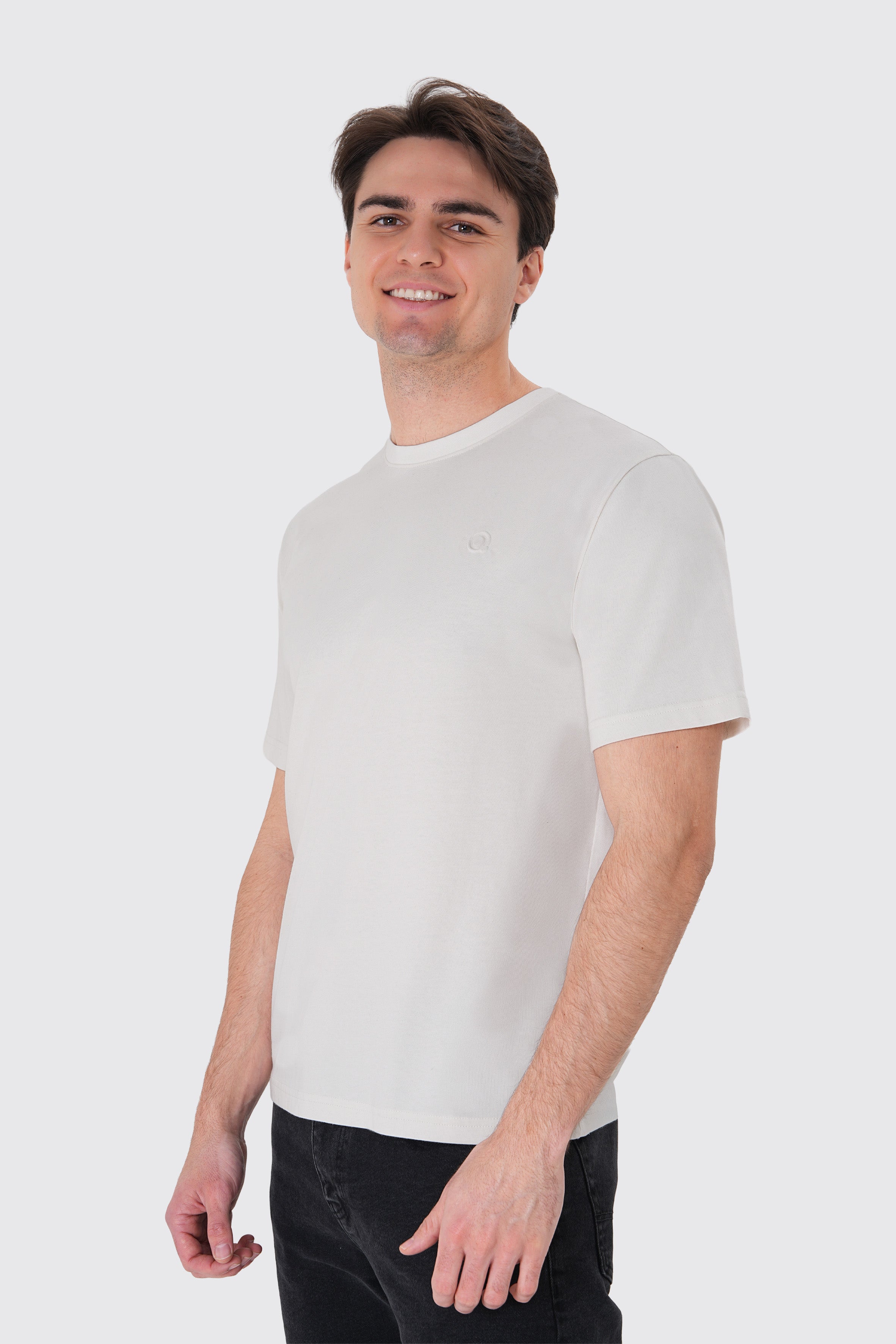 Basic 3'lü Tişört Set; Siyah, Beyaz, Kurşuni