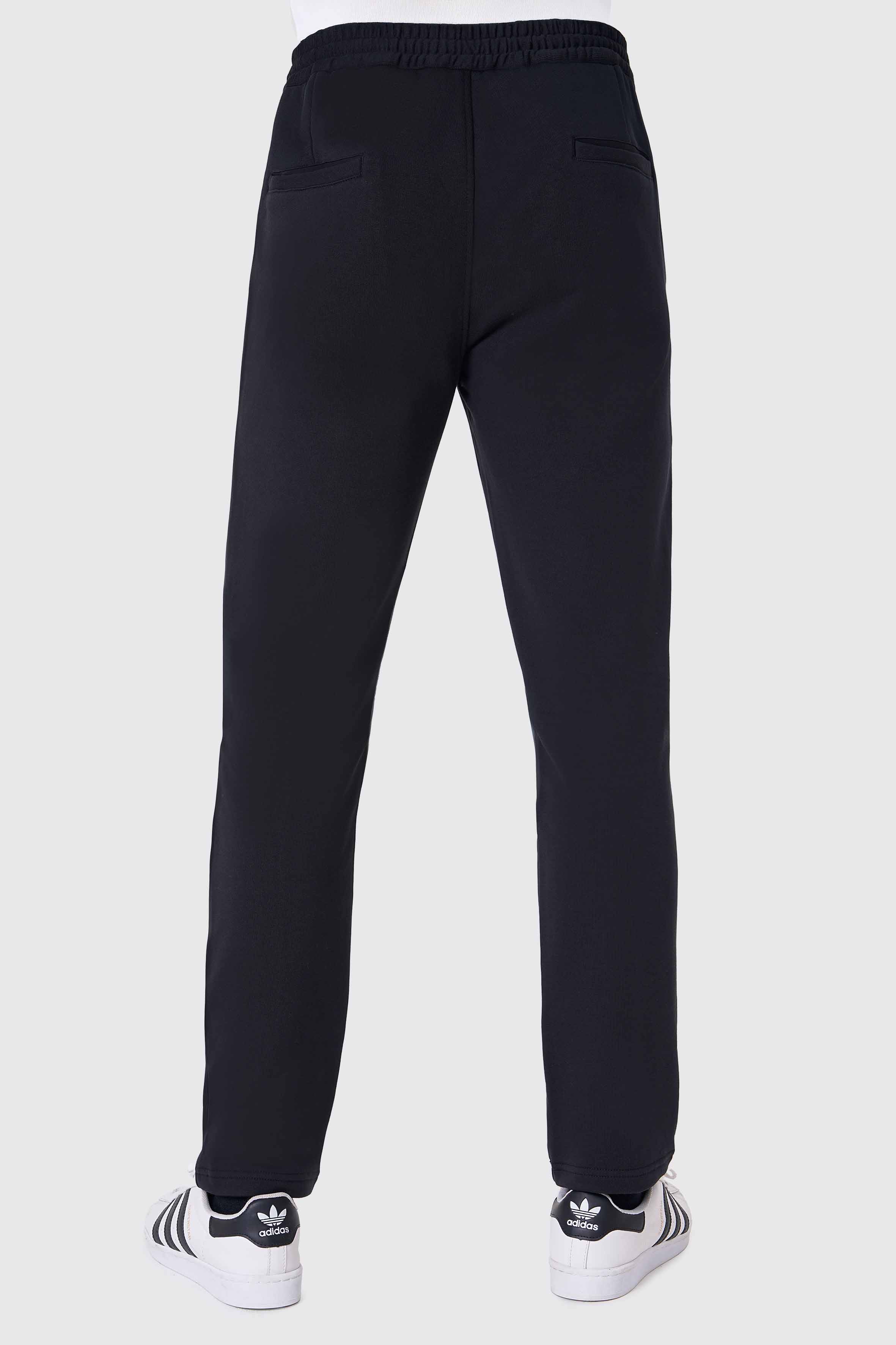 2 Parçalı Siyah Baskılı Tişört ve Sweatpant Set