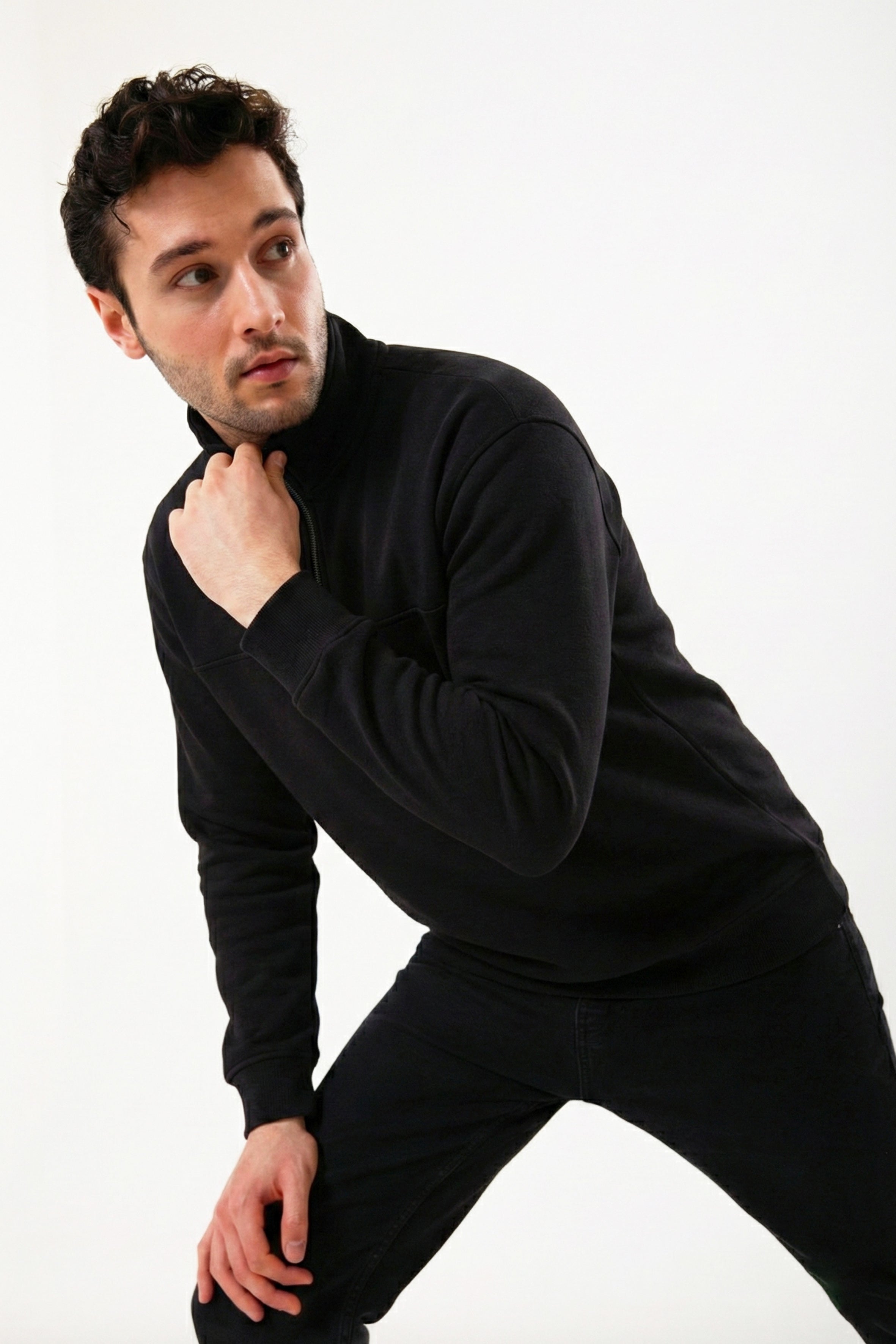 Half Zipper Organic Cotton Sweatshirt 