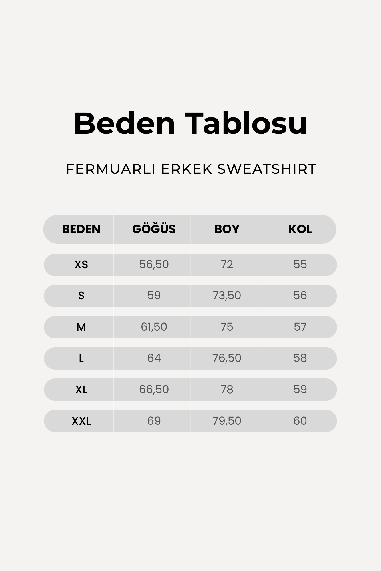 Fermuarlı Organik Pamuklu Kurşuni Renk Erkek Sweatshirt