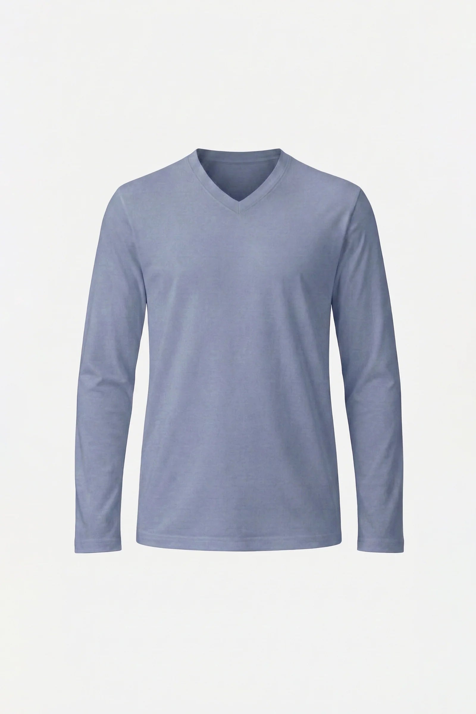 100% Organic Cotton White Long Sleeve Men's Button-Down T-Shirt