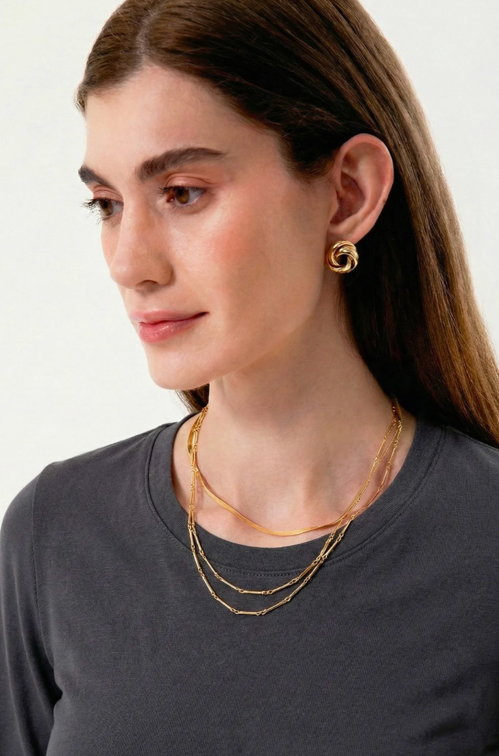 %100 Organik Pamuk Kadın Bisiklet Yaka 2’li Set – Antrasit & Pembe