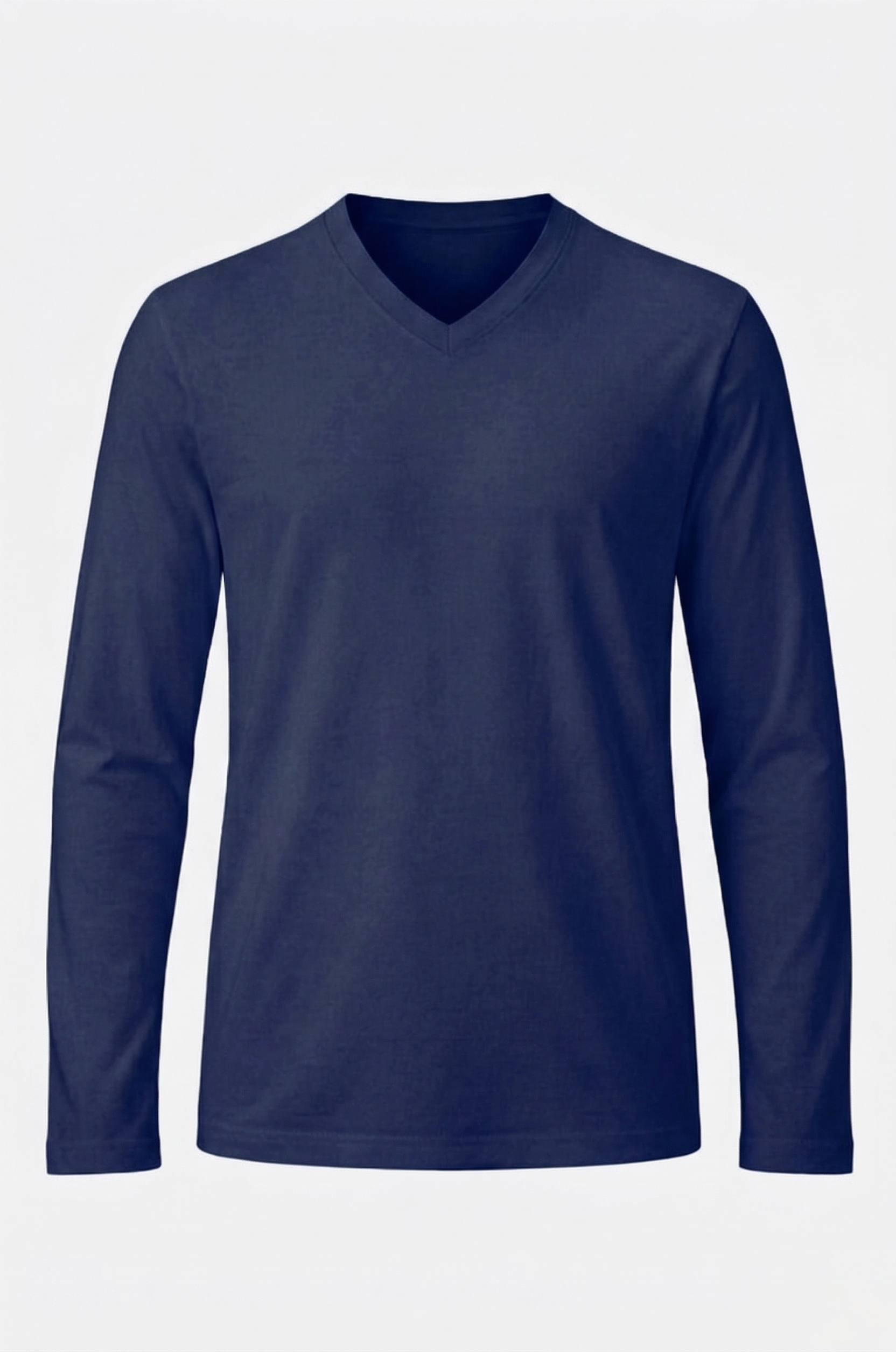 %100 organik pamuktan üretilmiş, lacivert renk V yaka erkek uzun kollu tişört. Doğal dokusu, rahat kalıbı ve sade tasarımıyla günlük kullanıma uygundur.