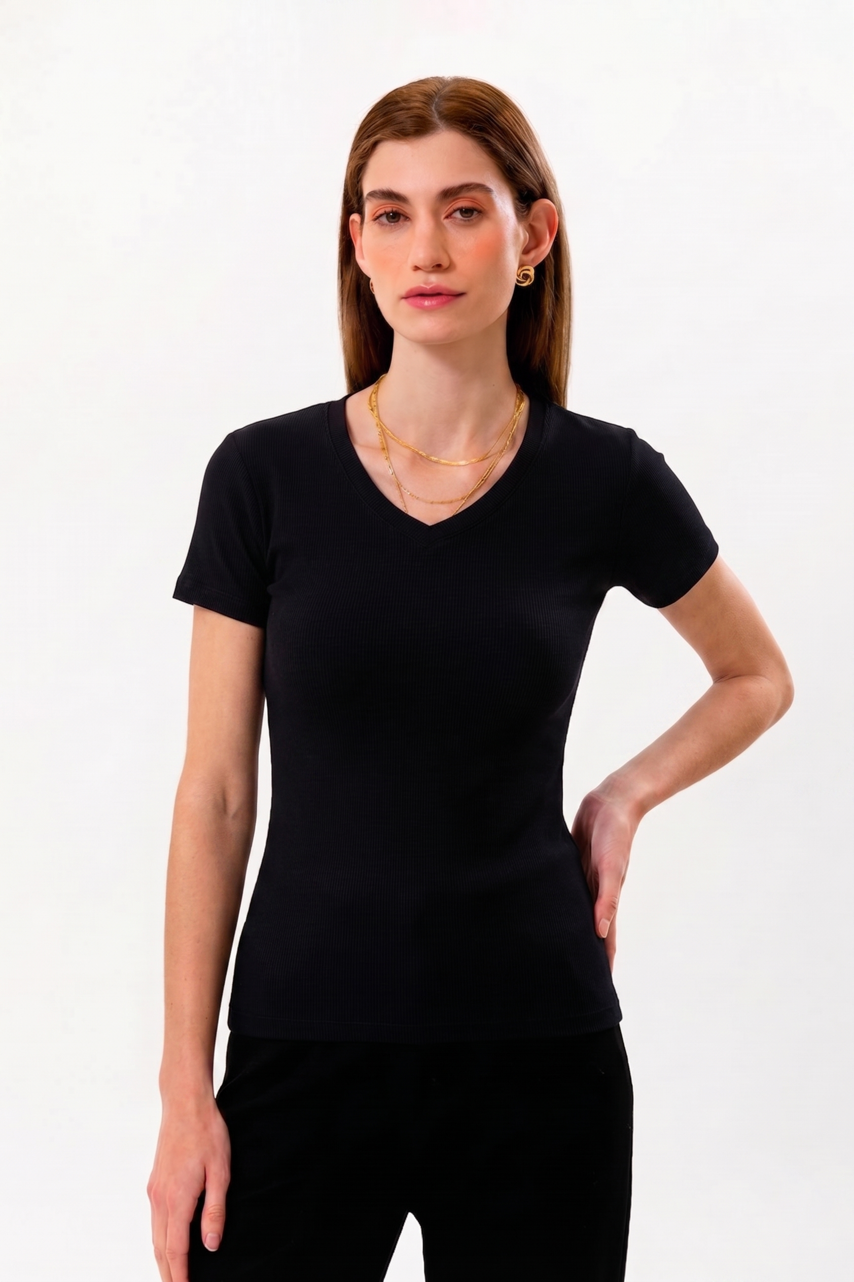 100% Organic Cotton Black Women's Long Sleeve T-Shirt